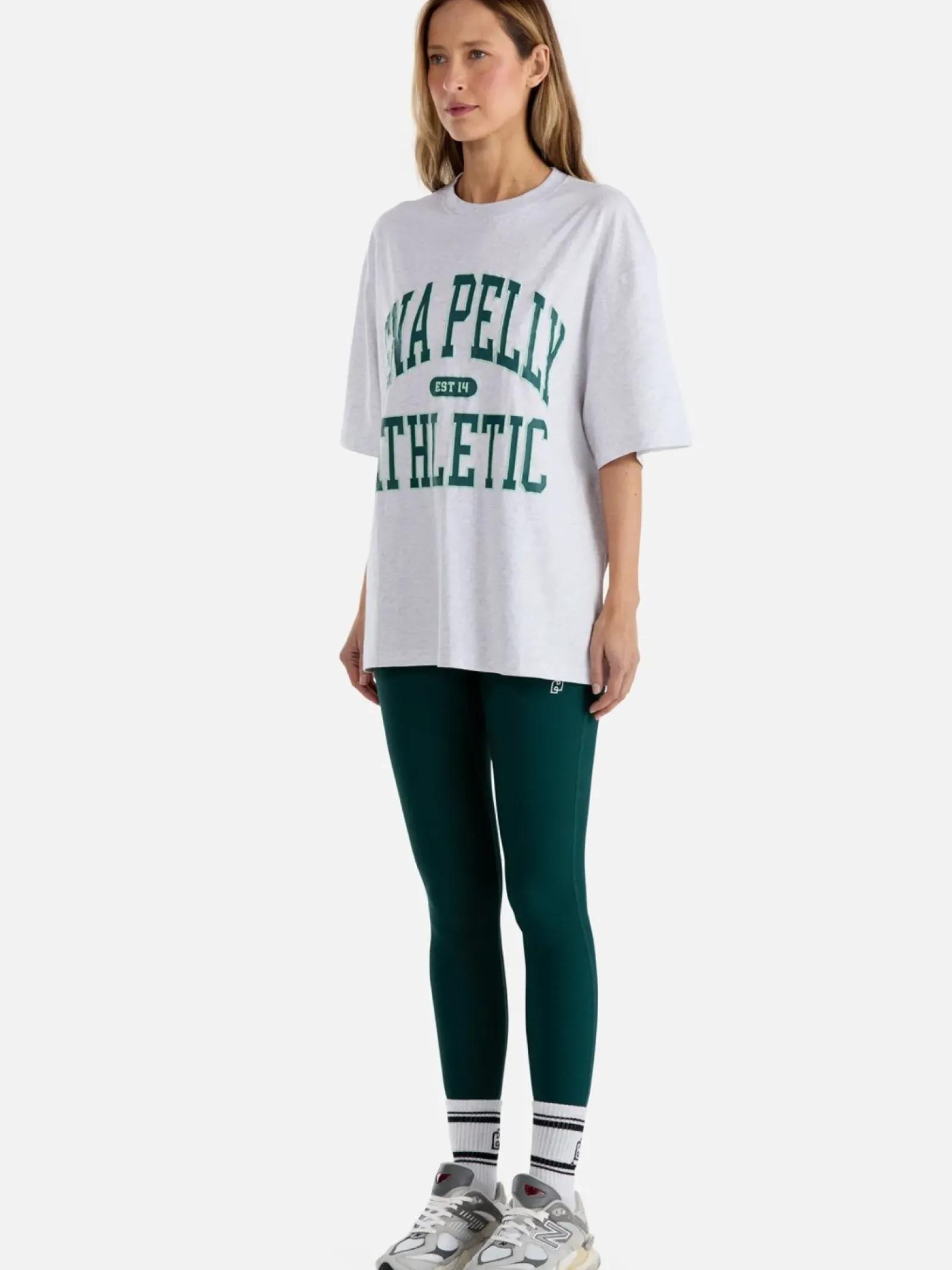 Ena Pelly Athletic Tee - White Marle New