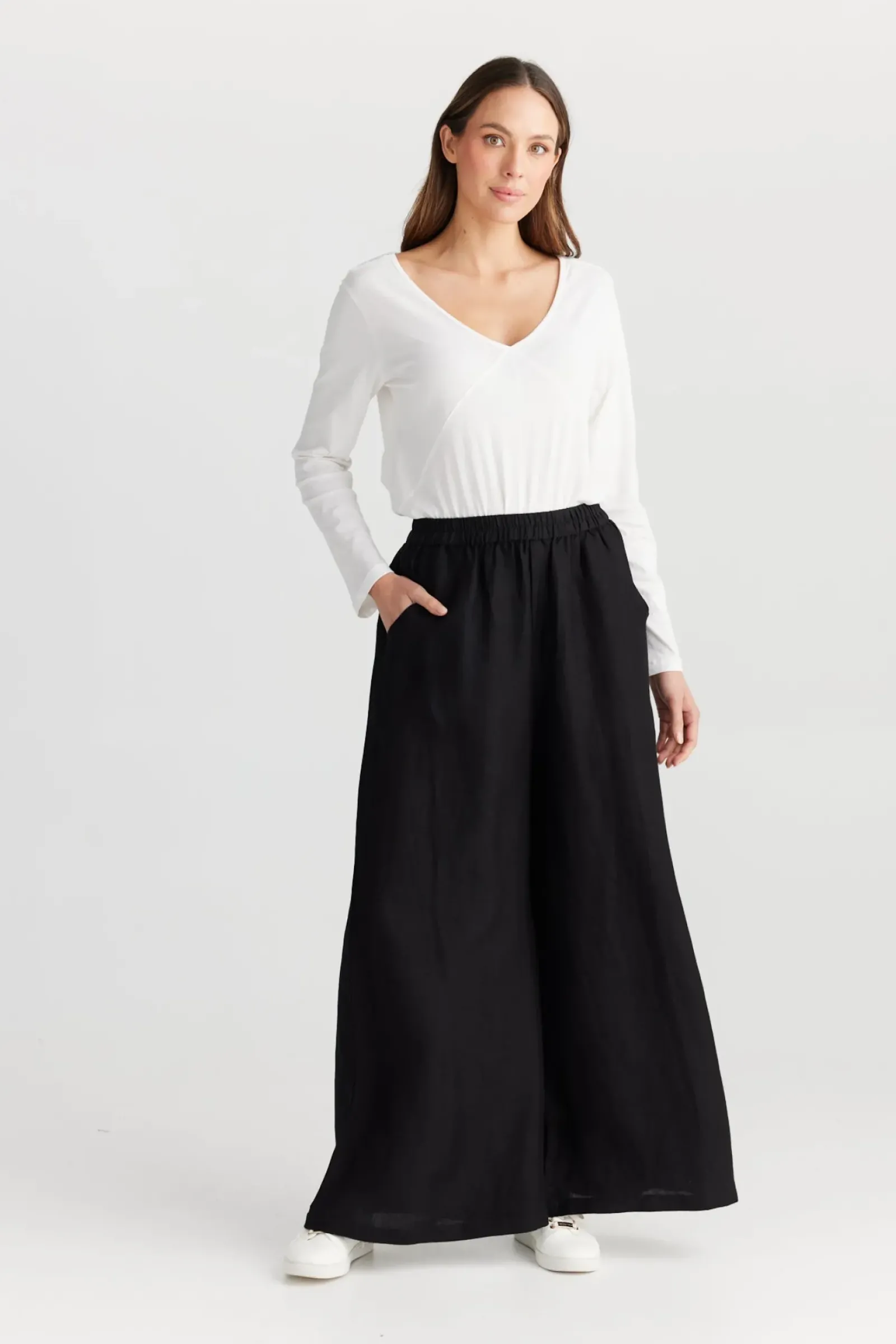 The Shanty Positano Pants - Black Clearance