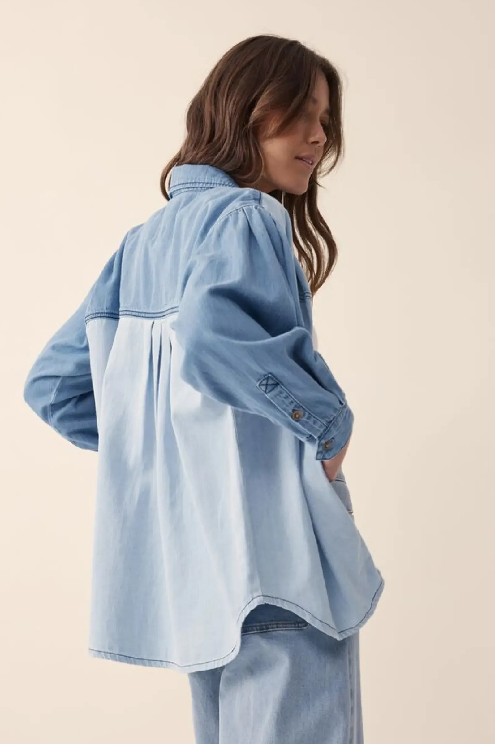 Ceres Life Long Sleeve Denim Shirt - Indigo Outlet
