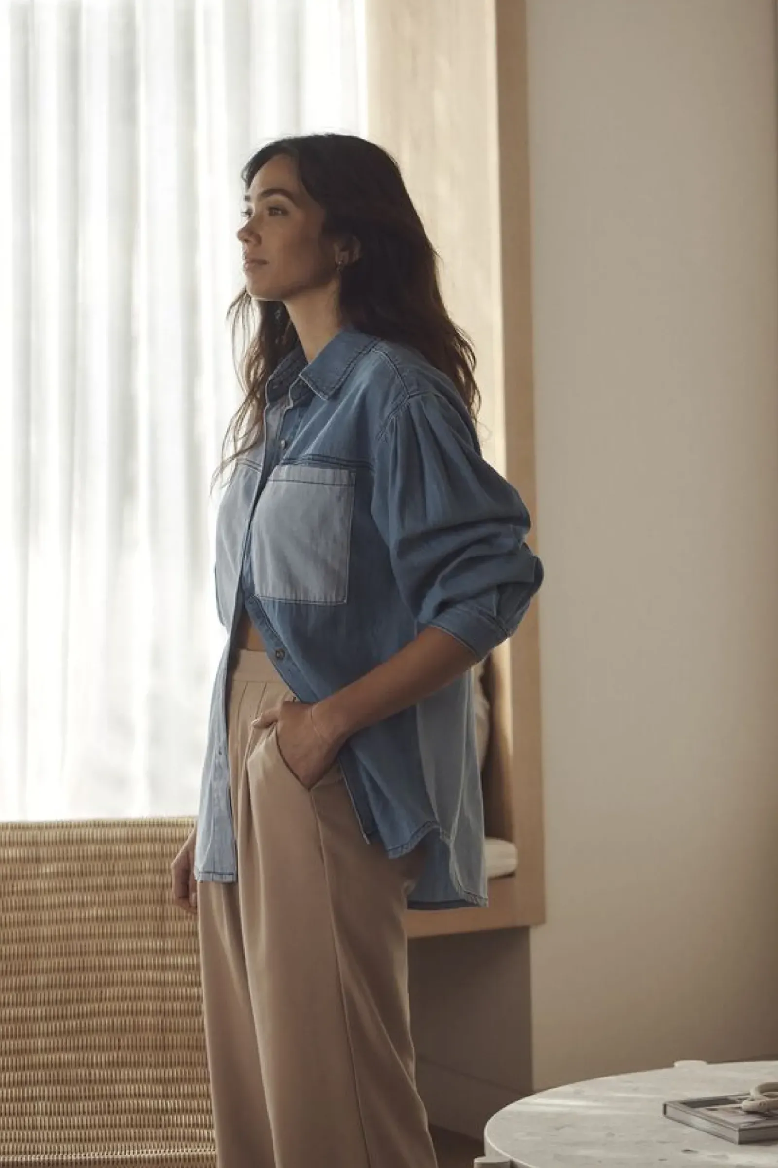 Ceres Life Long Sleeve Denim Shirt - Indigo Outlet