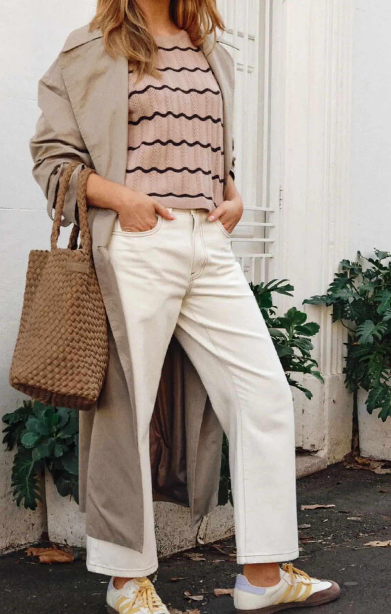 Ceres Life Crop Frenchie Jean - Fresh Ecru Online