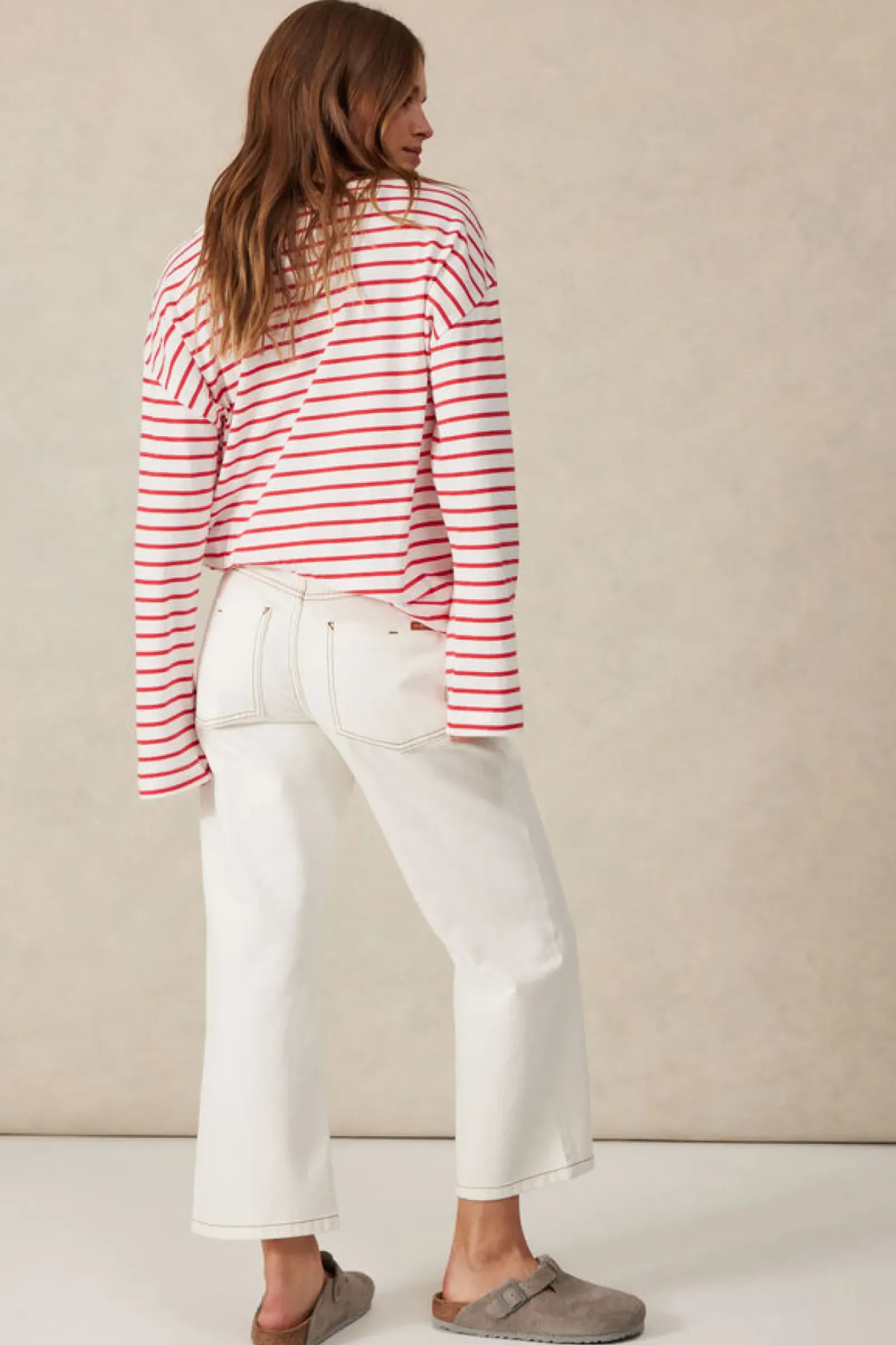 Ceres Life Crop Frenchie Jean - Fresh Ecru Online