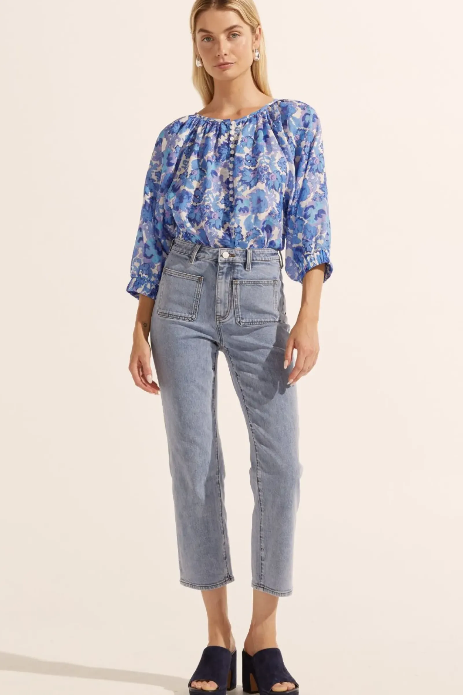 Zoe Kratzmann Imbue Top - Pacific Floral New