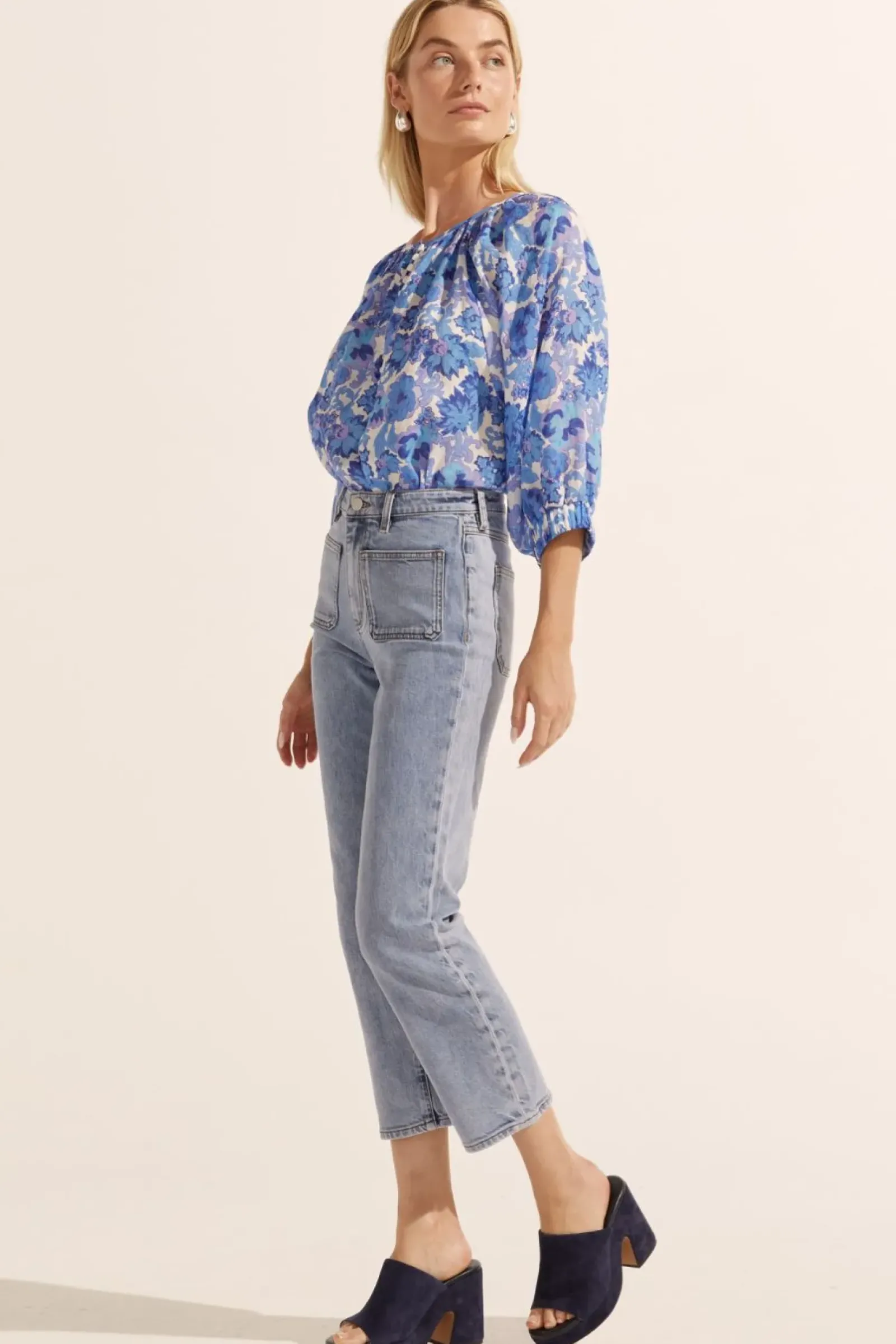 Zoe Kratzmann Imbue Top - Pacific Floral New