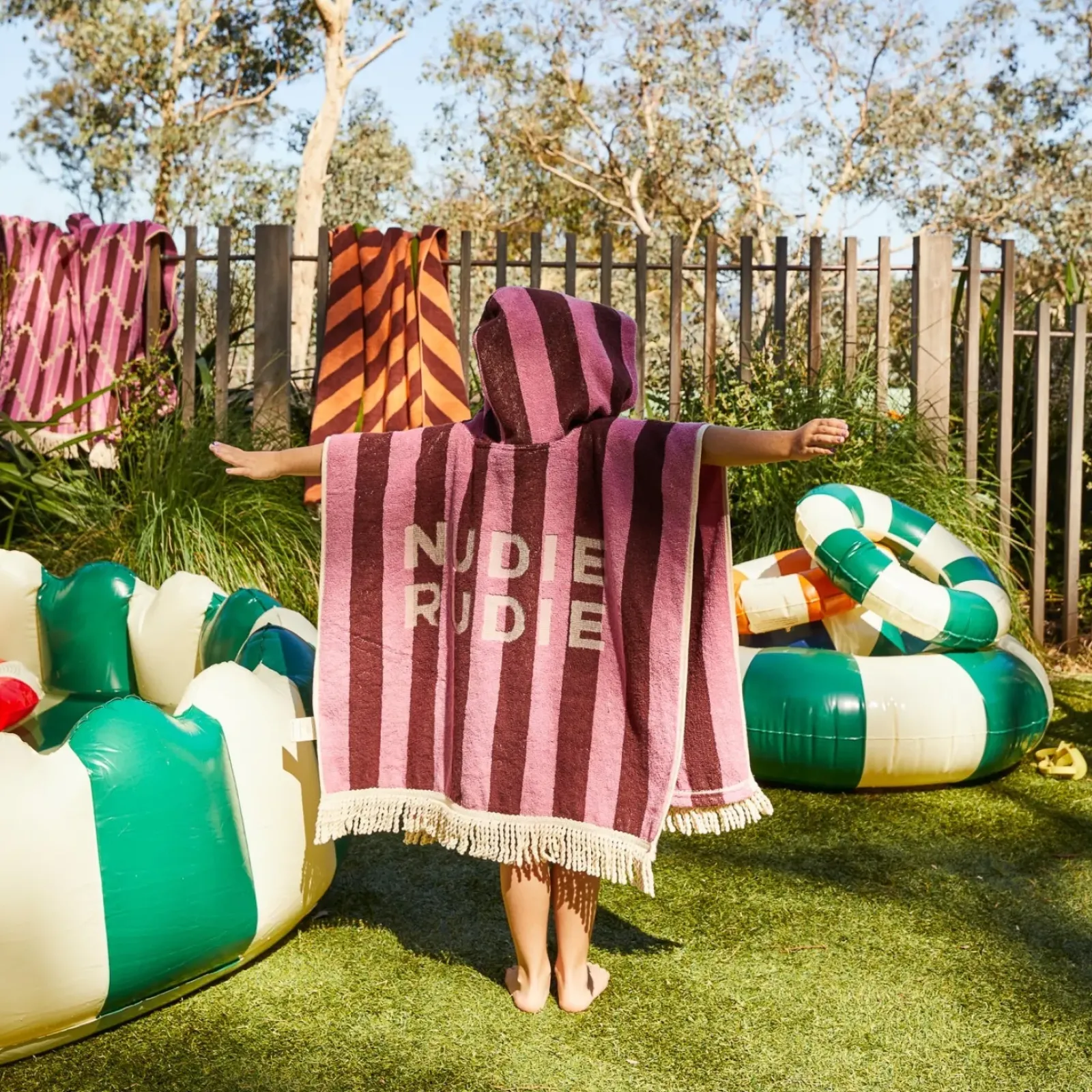 Sage & Clare Sage & Clare Jarita Hooded Towel - Rosewater Fashion