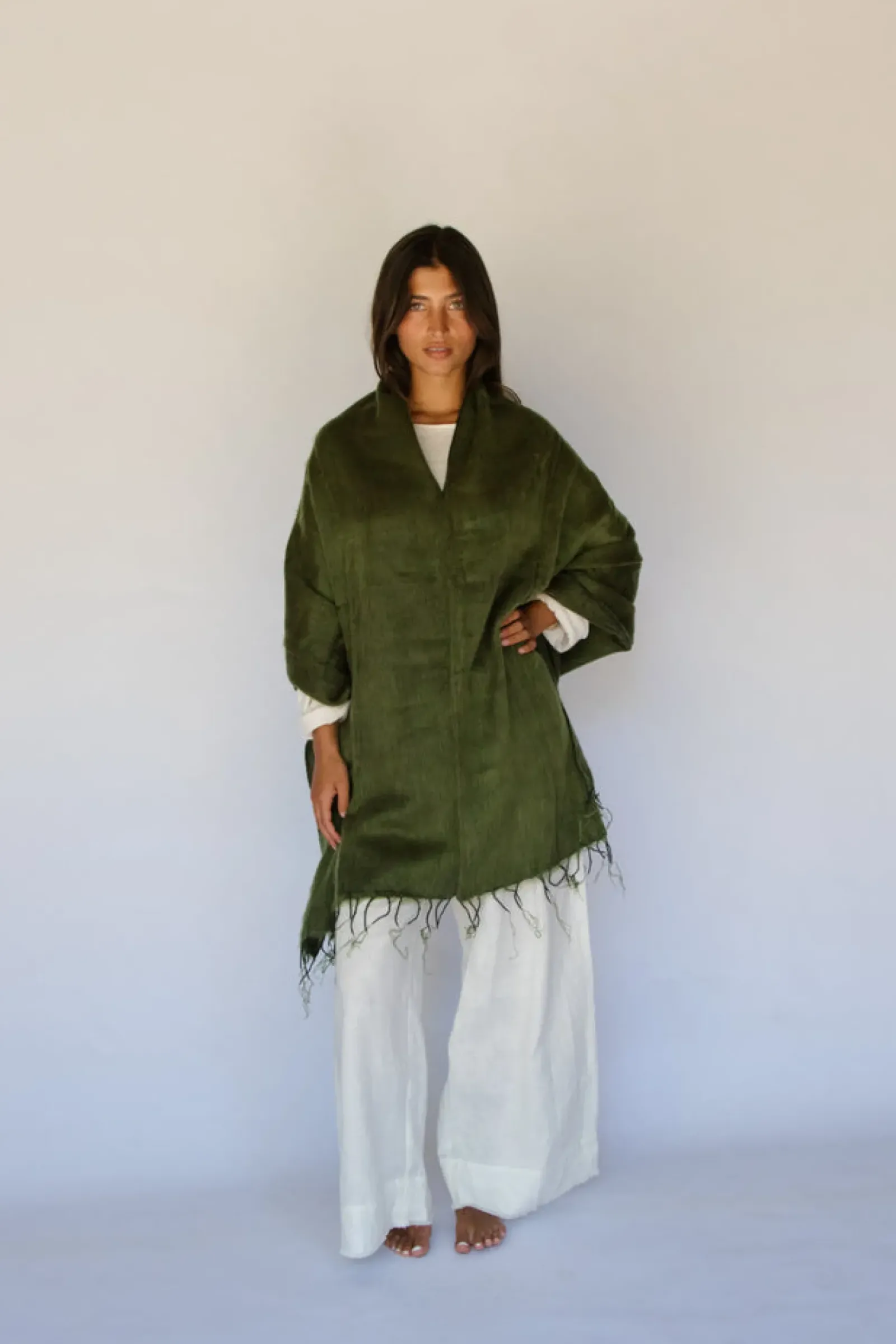 Hobo & Hatch Hobo & Hatch Poncho- Thyme Fashion