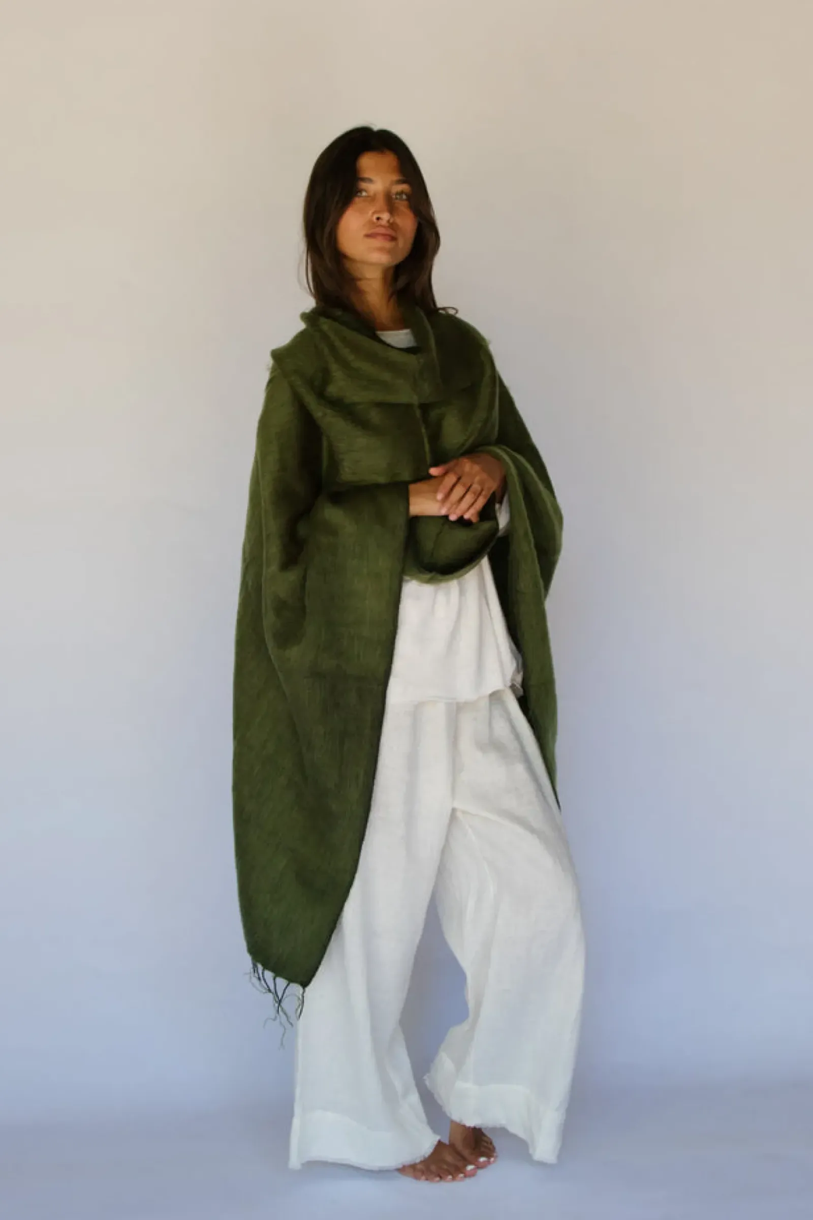 Hobo & Hatch Hobo & Hatch Poncho- Thyme Fashion