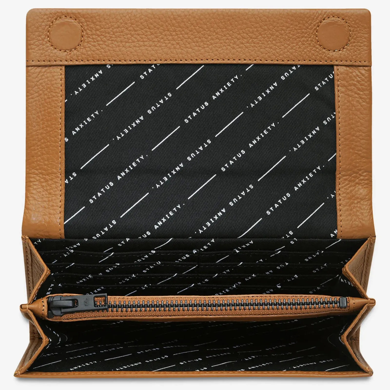 Status Anxiety Nevermind Wallet - Tan Clearance