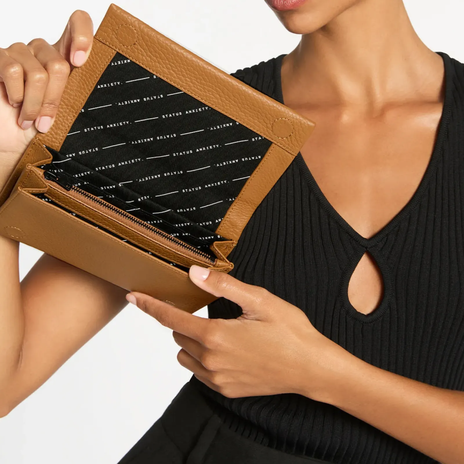 Status Anxiety Nevermind Wallet - Tan Clearance
