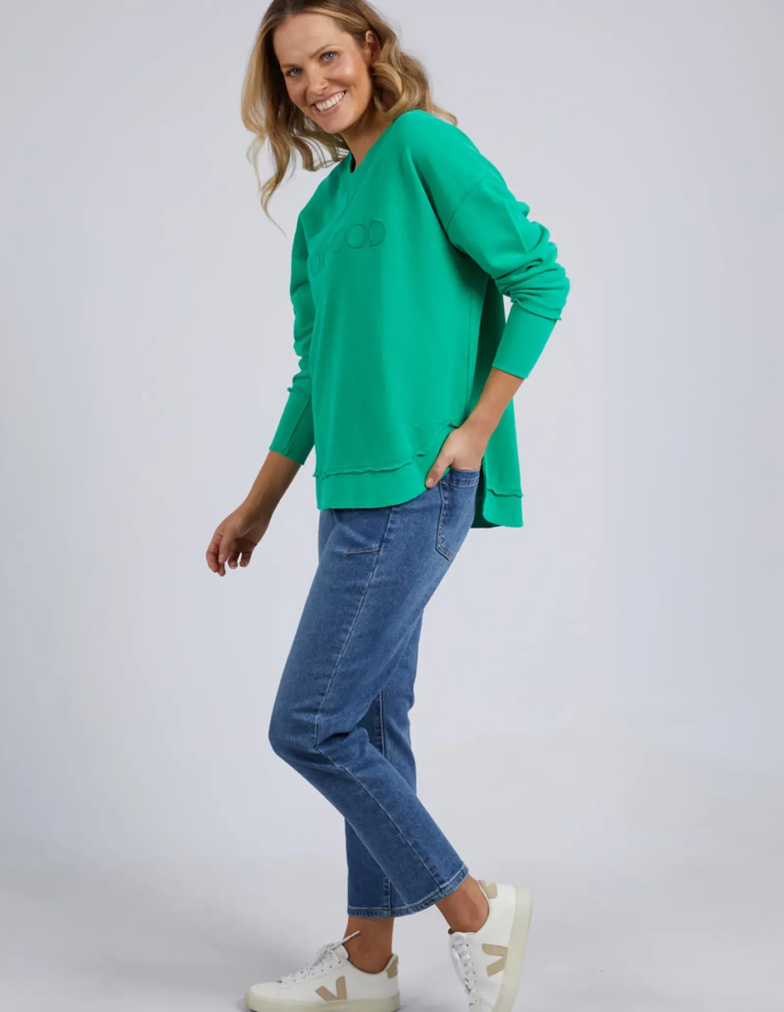 Foxwood Simplified Crew - Bright Green Clearance
