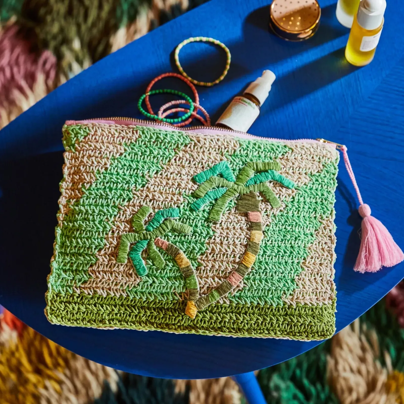 Sage & Clare Sage & Clare San Carlos Raffia Clutch Clearance