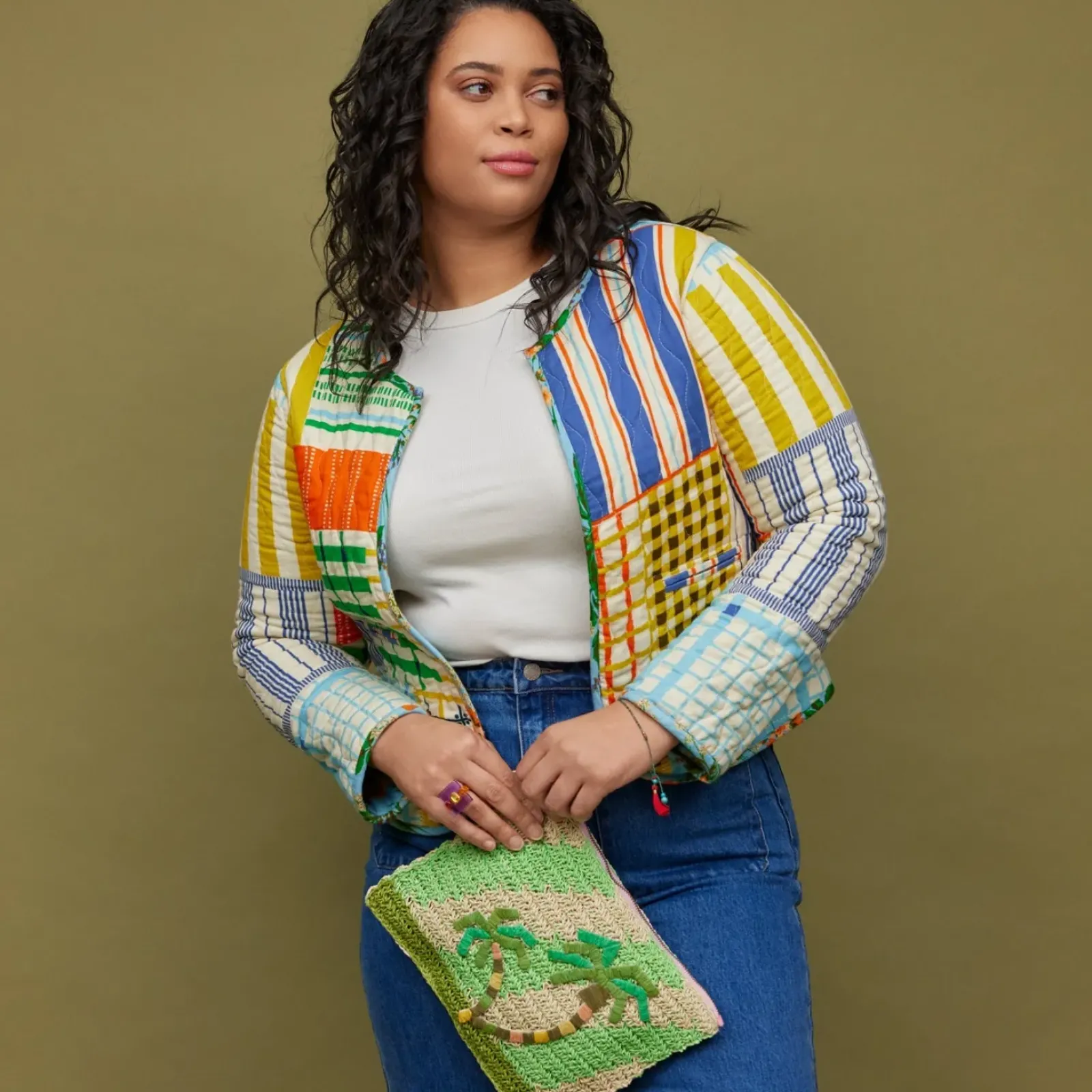 Sage & Clare Sage & Clare San Carlos Raffia Clutch Clearance
