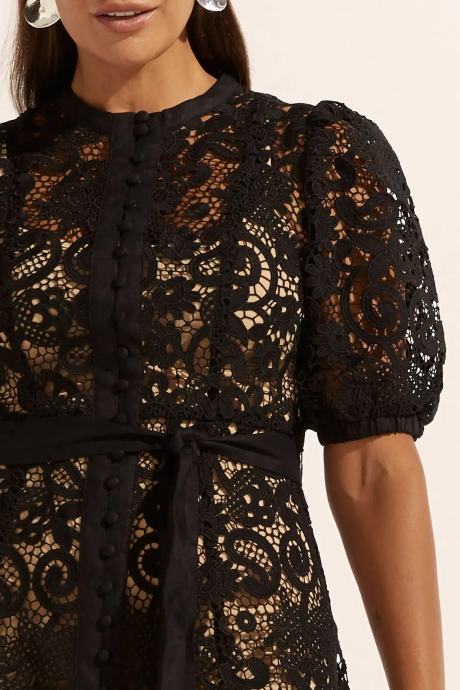 Zoe Kratzmann Lyric Lace Dress - Black New