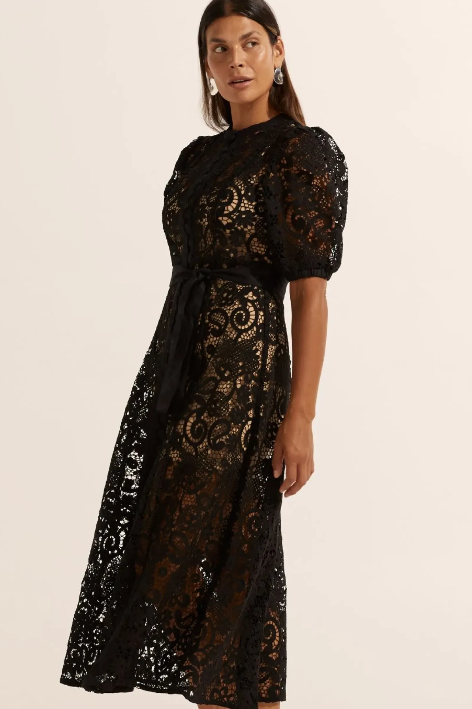 Zoe Kratzmann Lyric Lace Dress - Black New