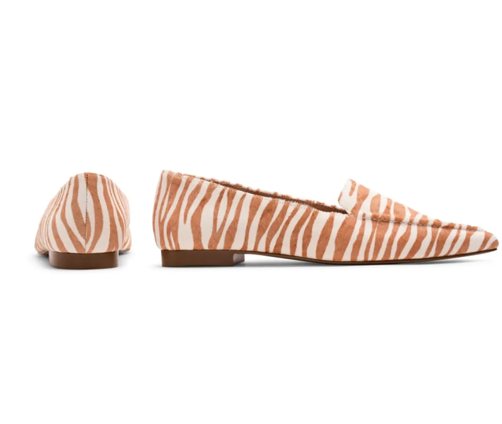 Millwoods Poplar Pointed Flat- Brown Zebra Fashion