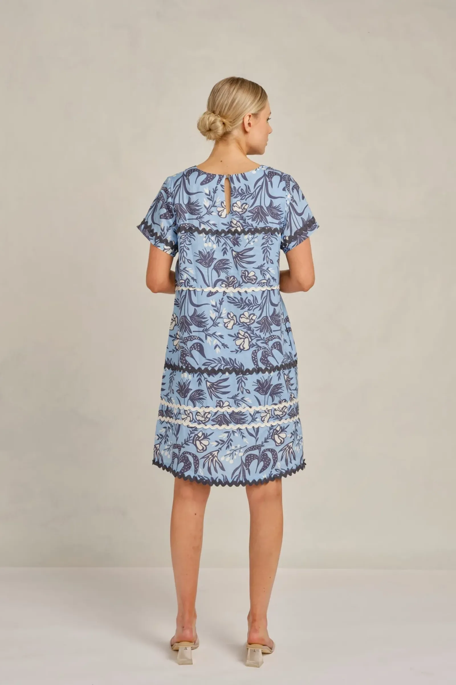 Alessandra Claudette Wave Dress Paradise - Cornflower Best