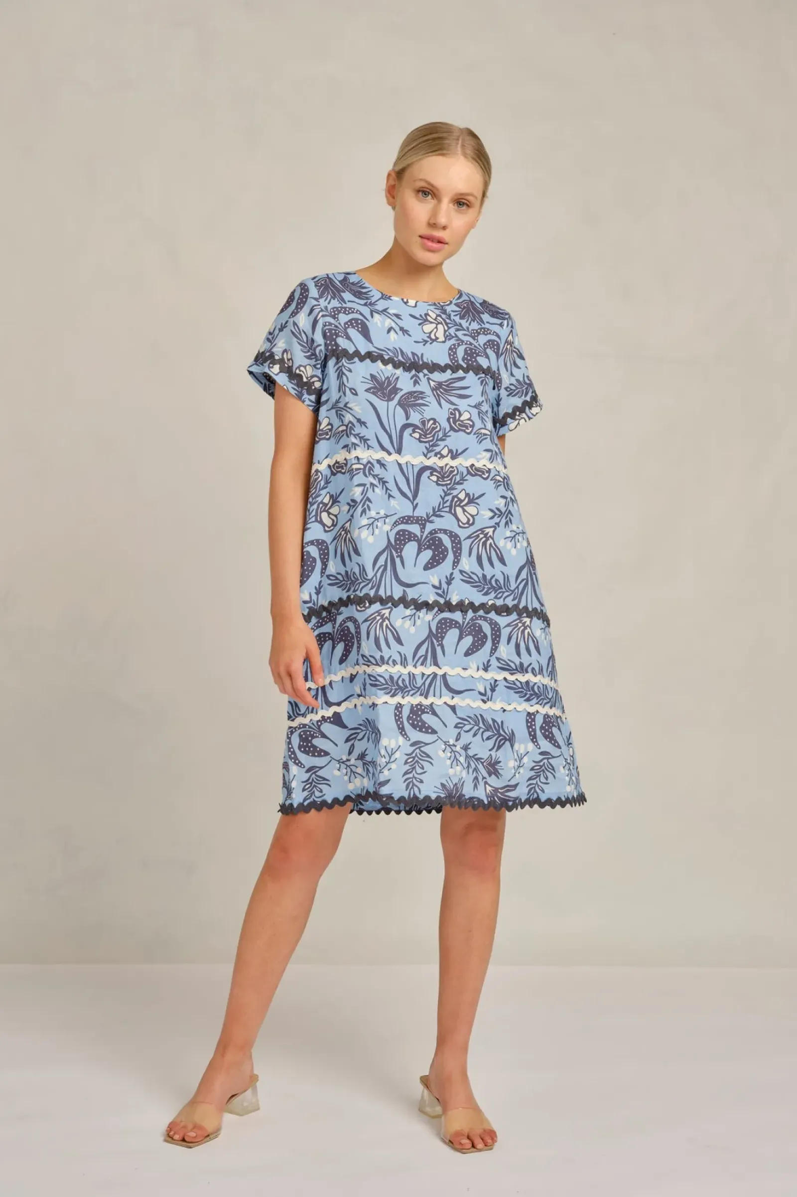 Alessandra Claudette Wave Dress Paradise - Cornflower Best