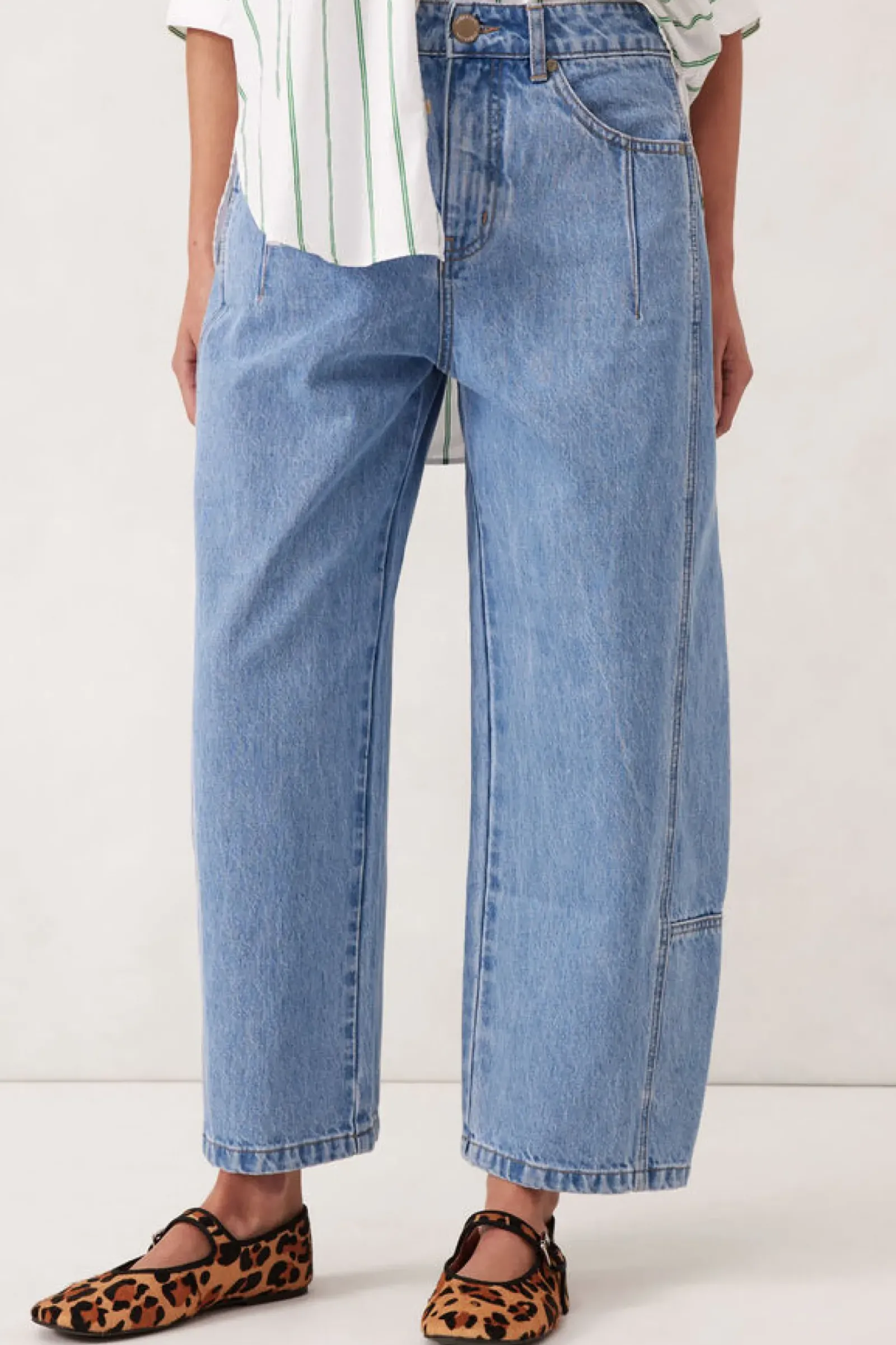 Ceres Life Darted Barrel Jean - Vintage Blue Discount