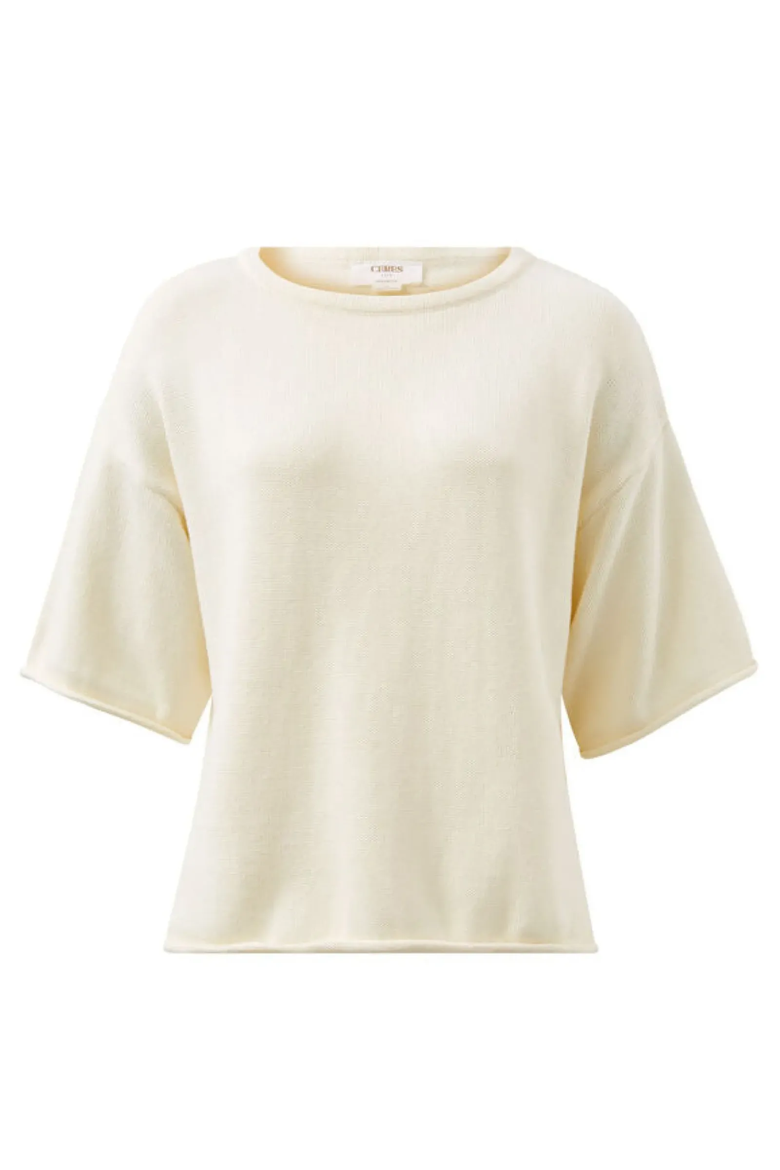 Ceres Life Boxy Knit Tee- Eggshell Hot