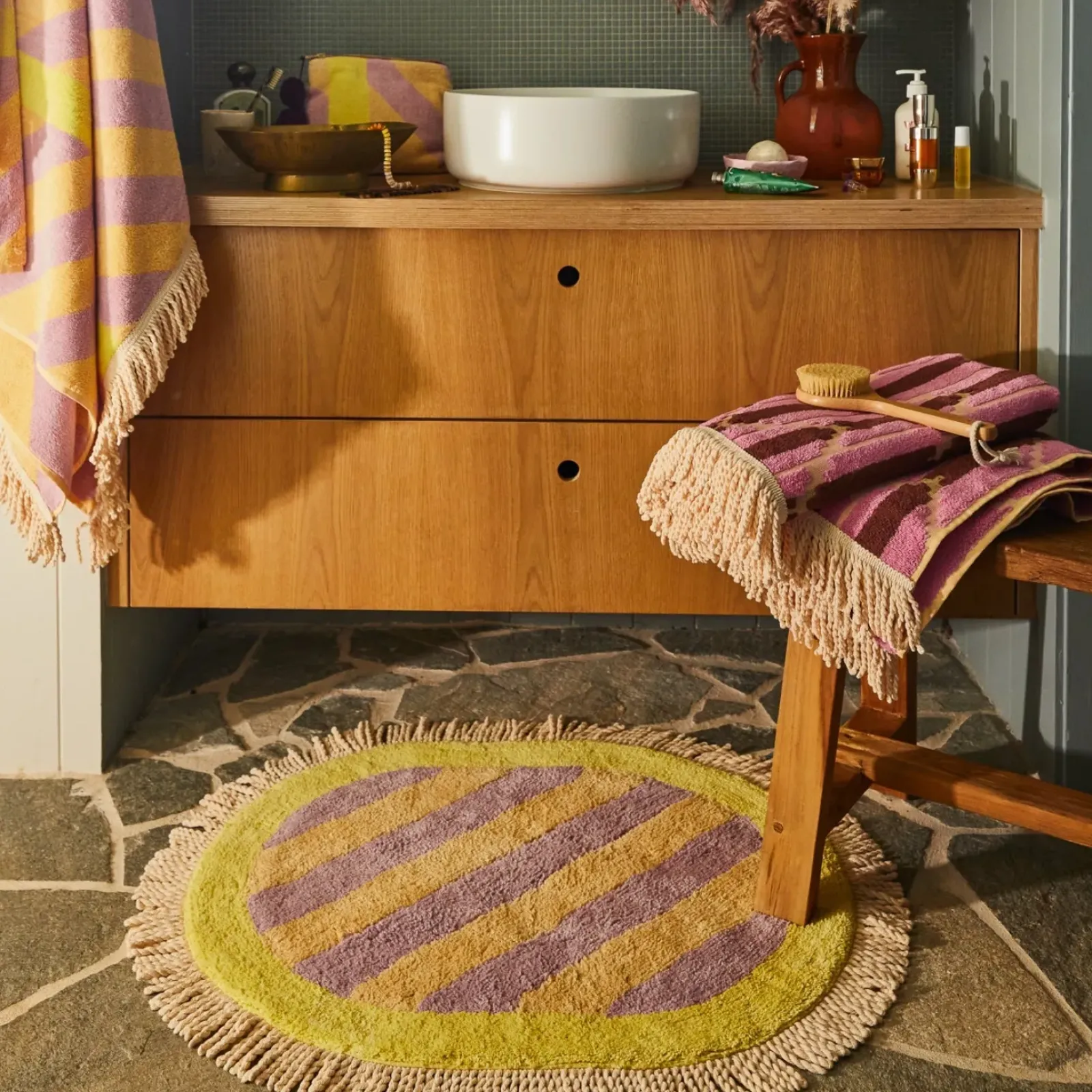 Sage & Clare Sage & Clare Jarita Bath Mat - Mauve Best