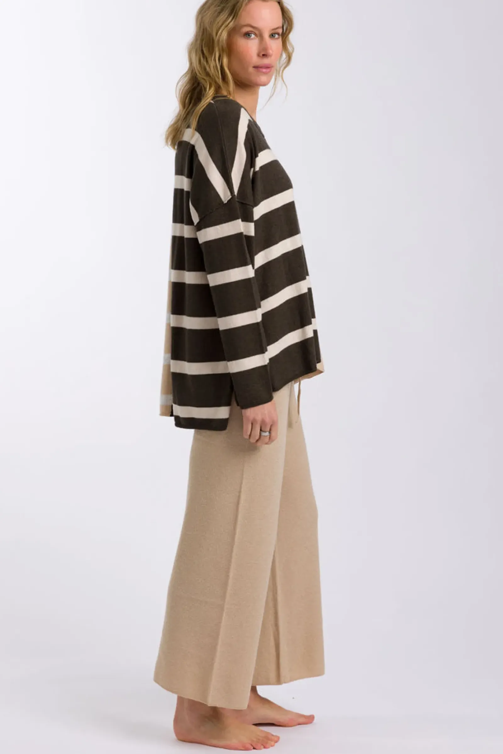 Talamaya Hinterland Stripe Pullover - Sable Combo Best