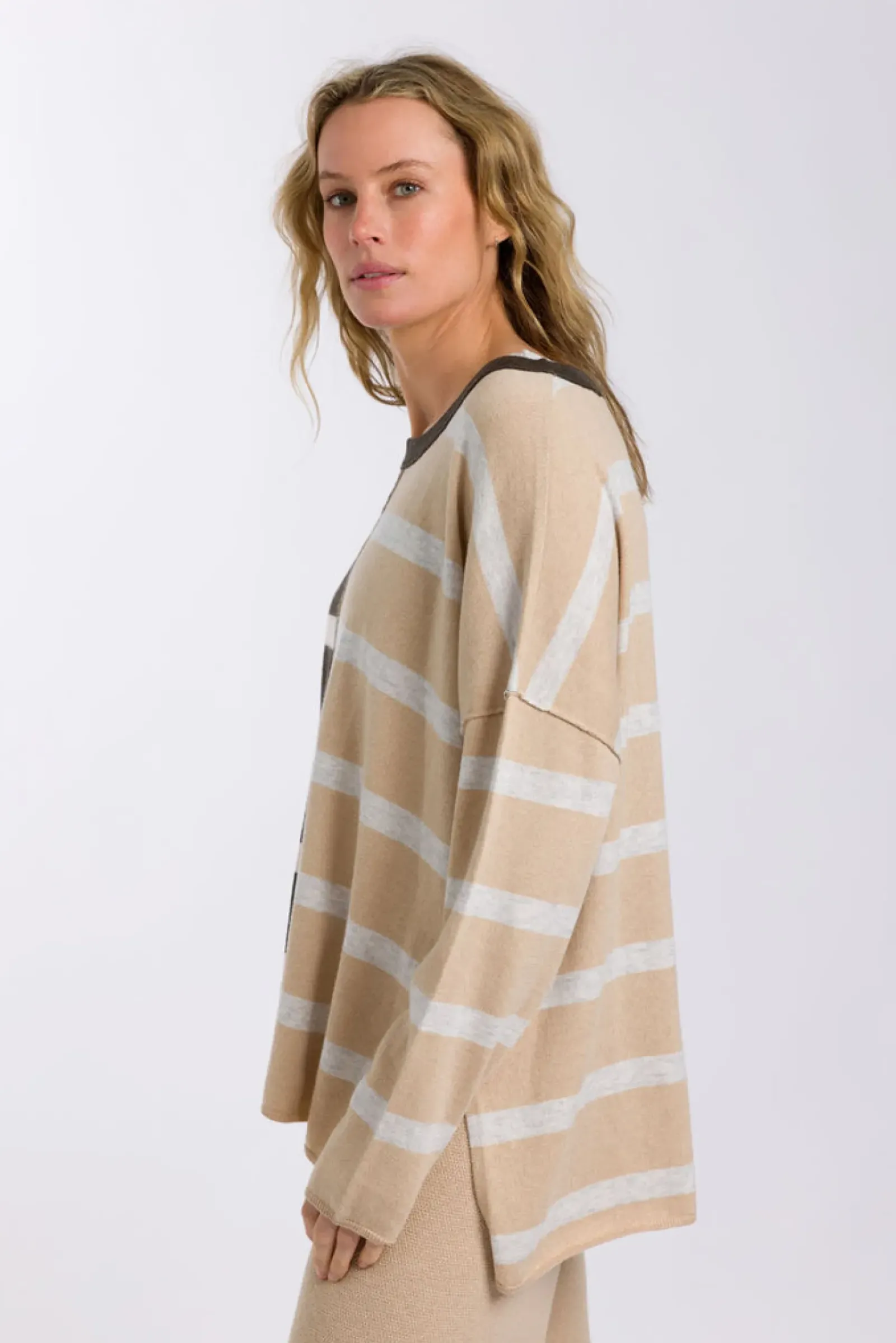 Talamaya Hinterland Stripe Pullover - Sable Combo Best