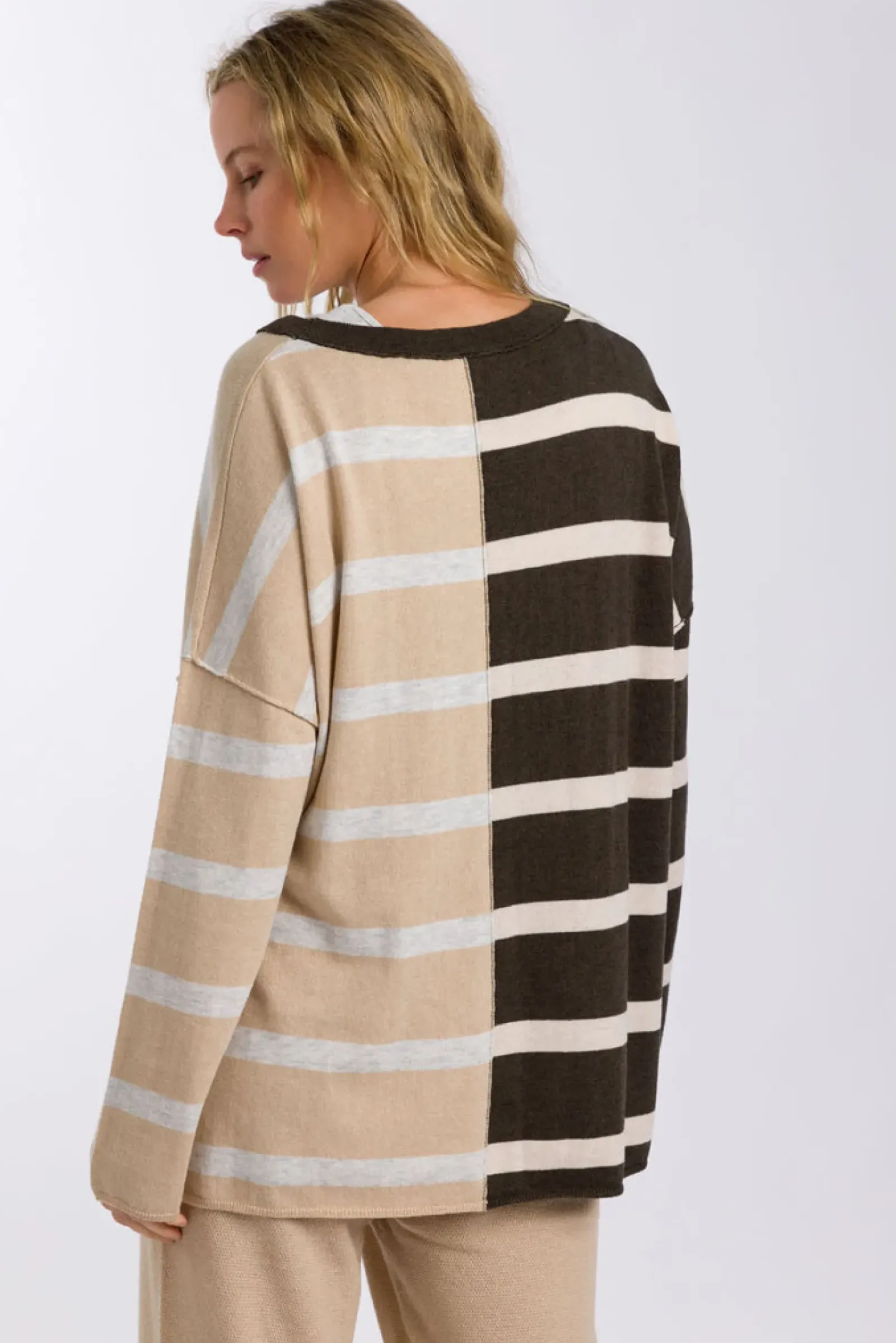 Talamaya Hinterland Stripe Pullover - Sable Combo Best