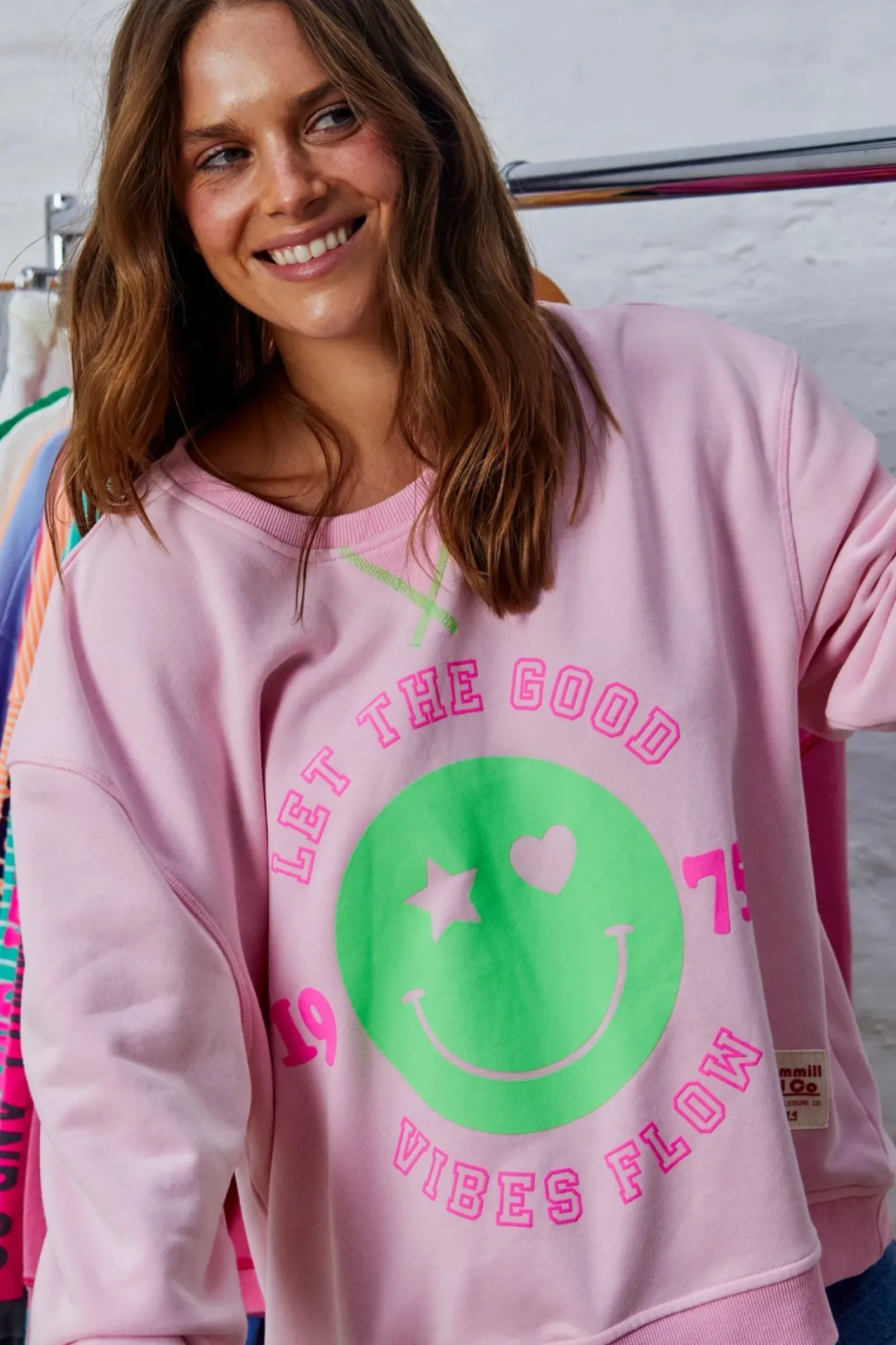 Hammill & Co Hammil & Co Happy Sweat - Pink Outlet
