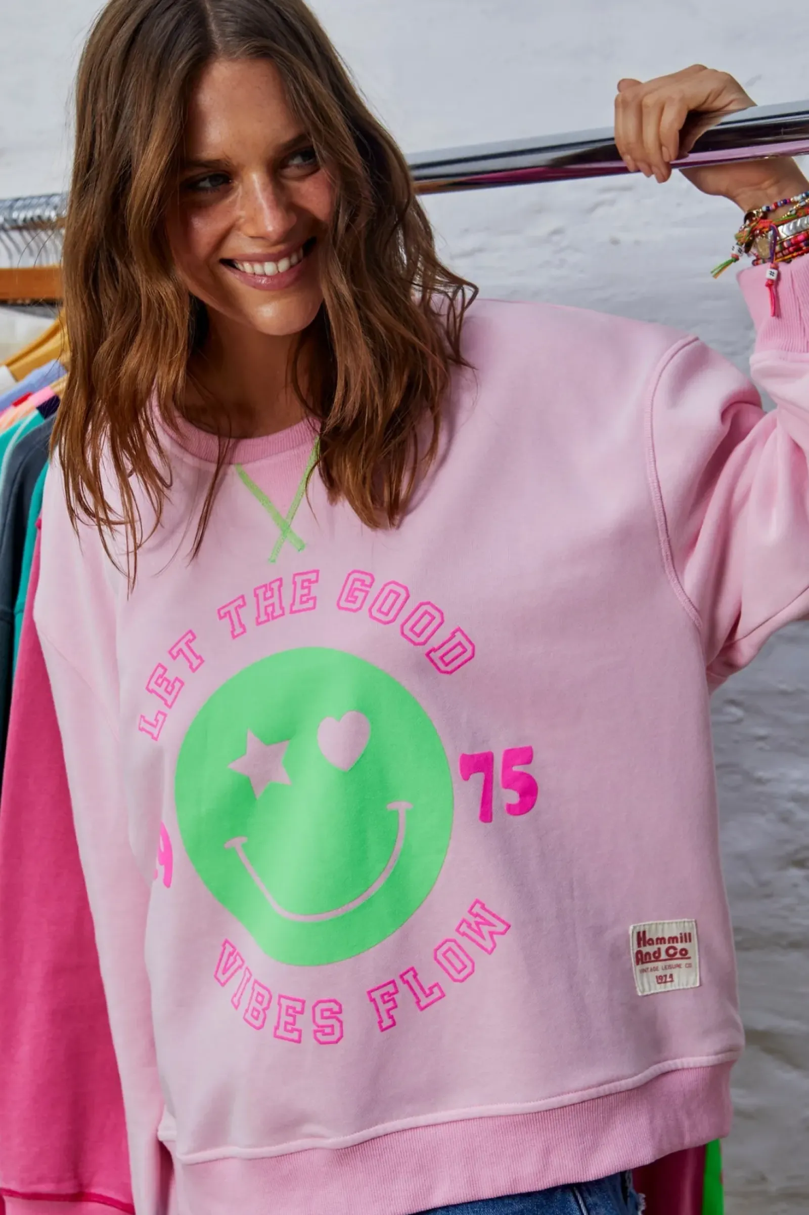 Hammill & Co Hammil & Co Happy Sweat - Pink Outlet