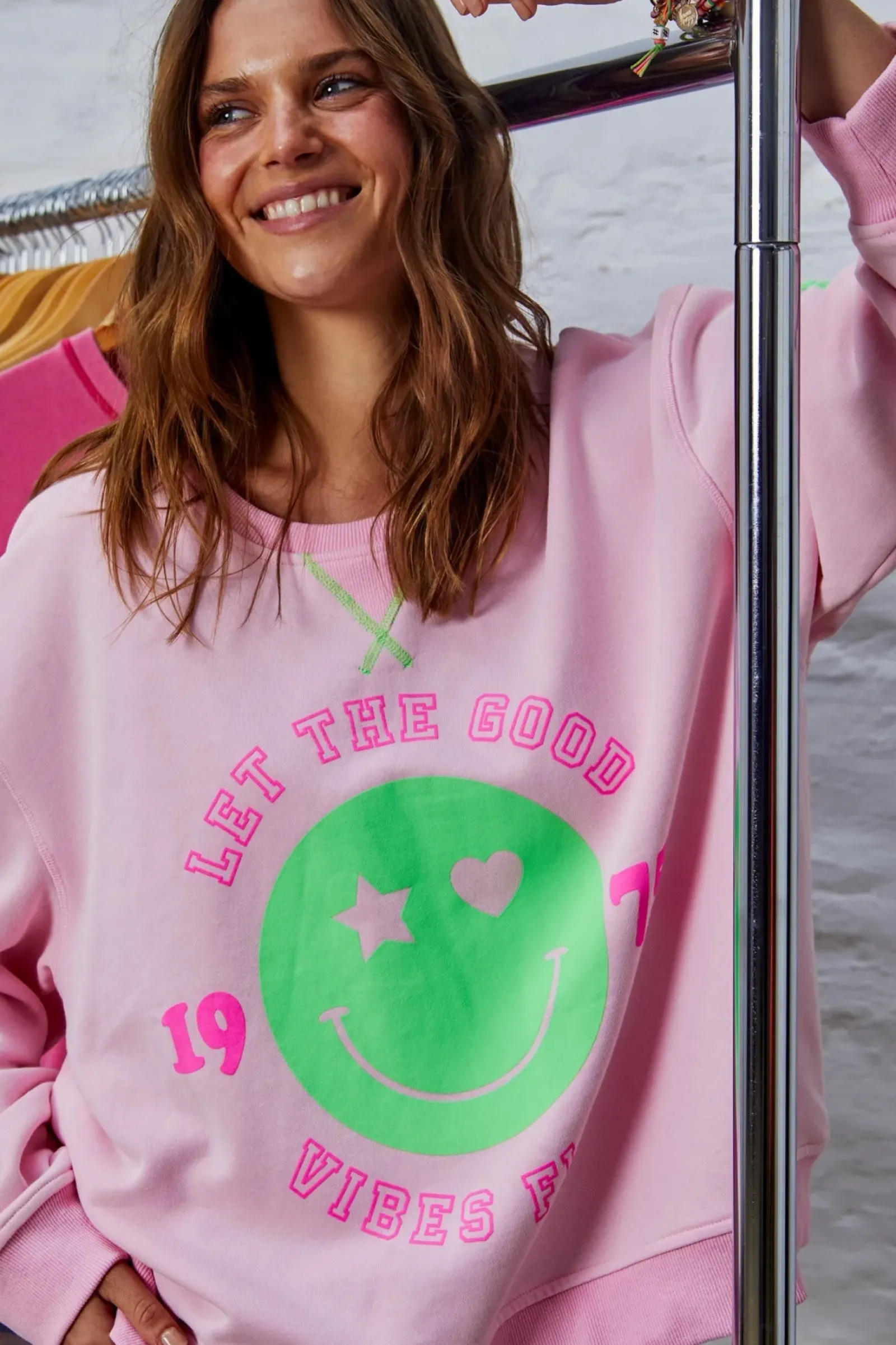 Hammill & Co Hammil & Co Happy Sweat - Pink Outlet
