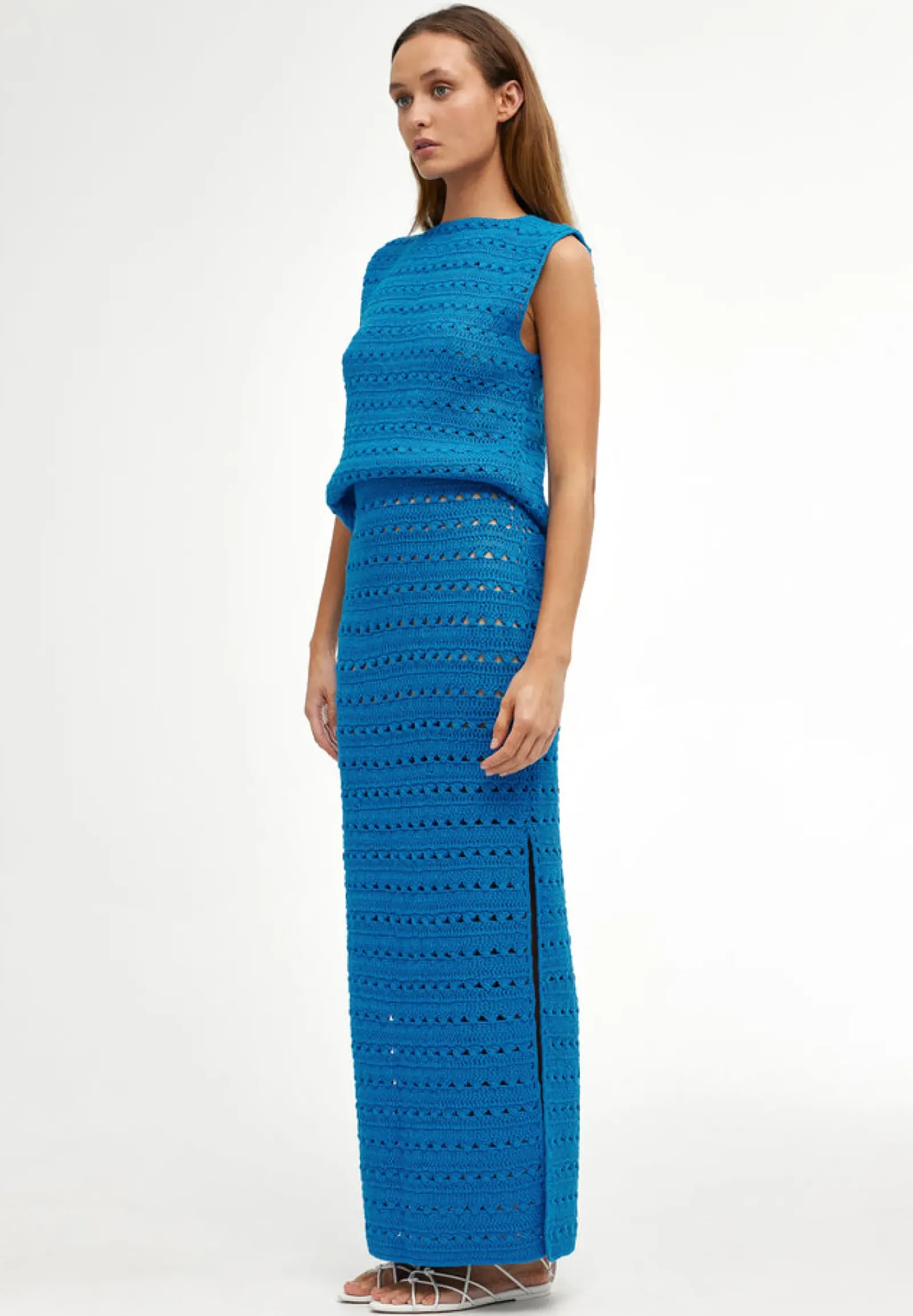 Kinney Laura Crochet Top - Blue Fashion