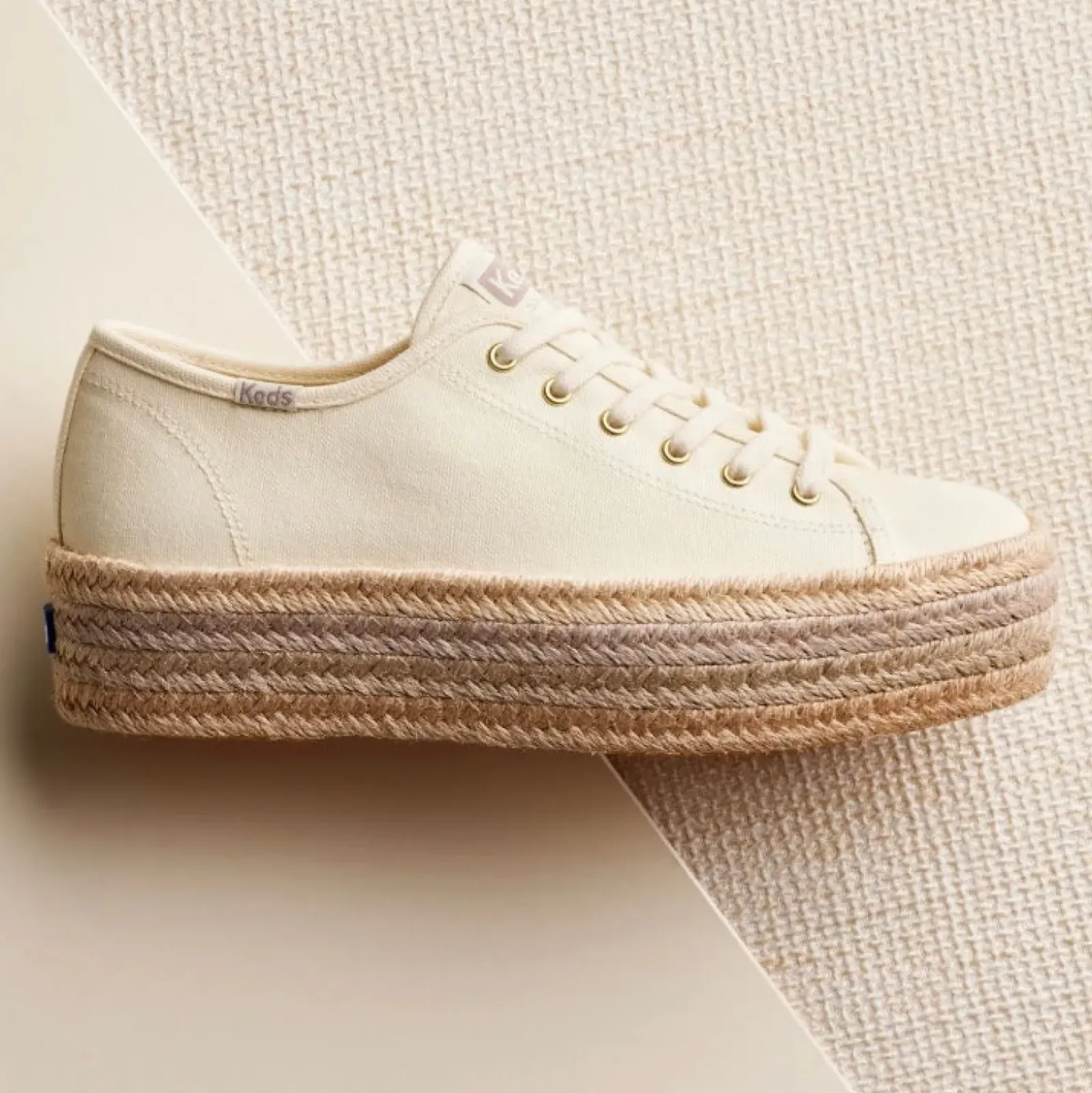 Keds Tripe Up Canvas Jute Foxing - Natural Fashion