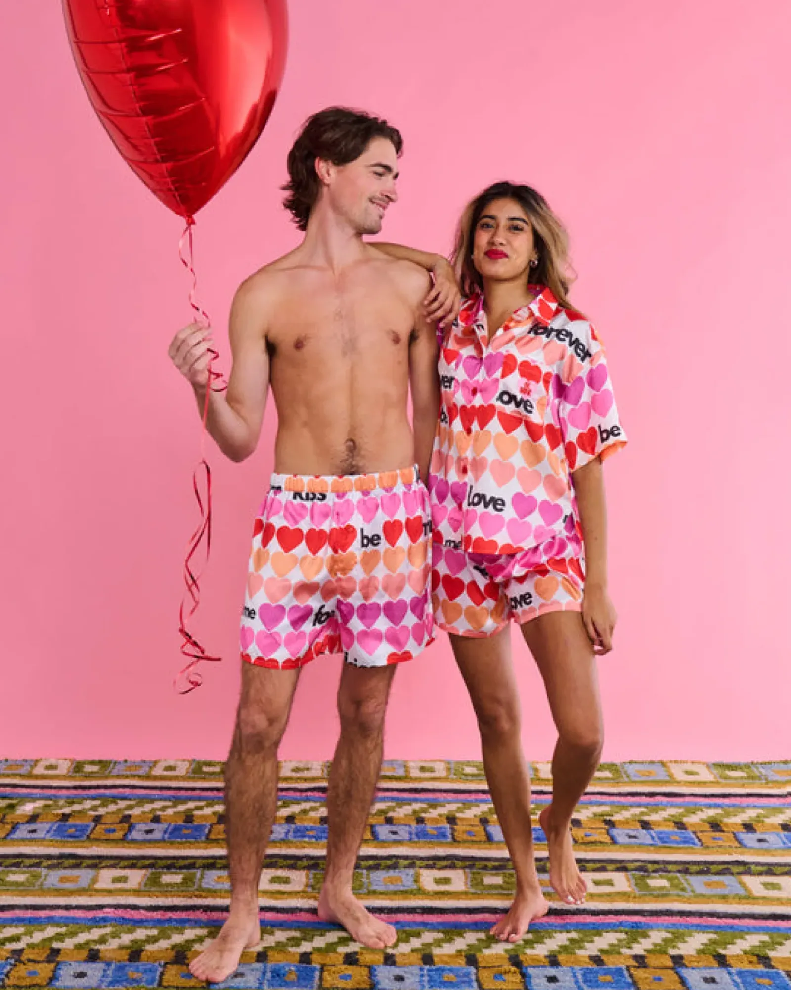 Kip and Co Kip & Co - Forever Satin Short Sleeve Shirt & Short PJ Set Hot