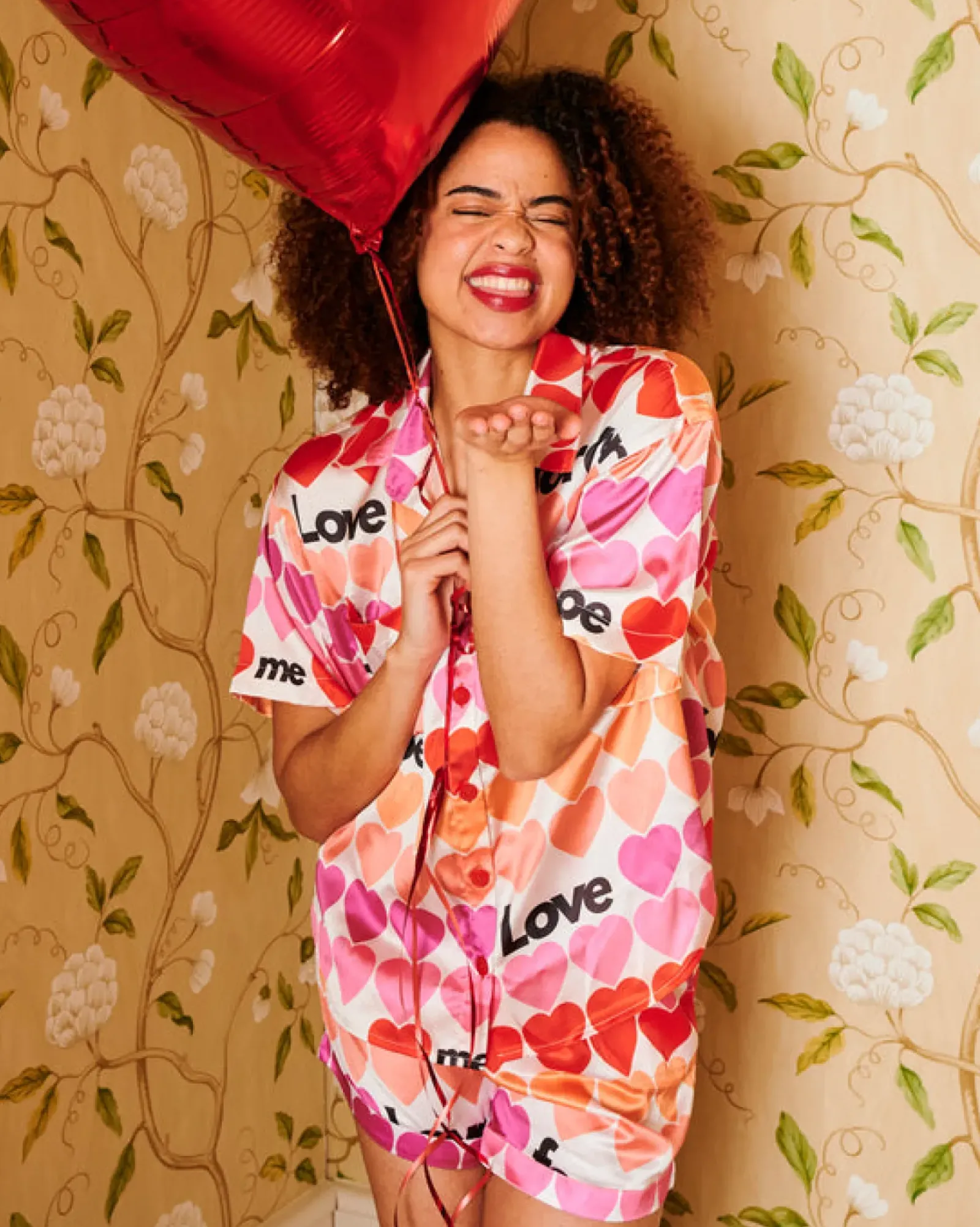 Kip and Co Kip & Co - Forever Satin Short Sleeve Shirt & Short PJ Set Hot
