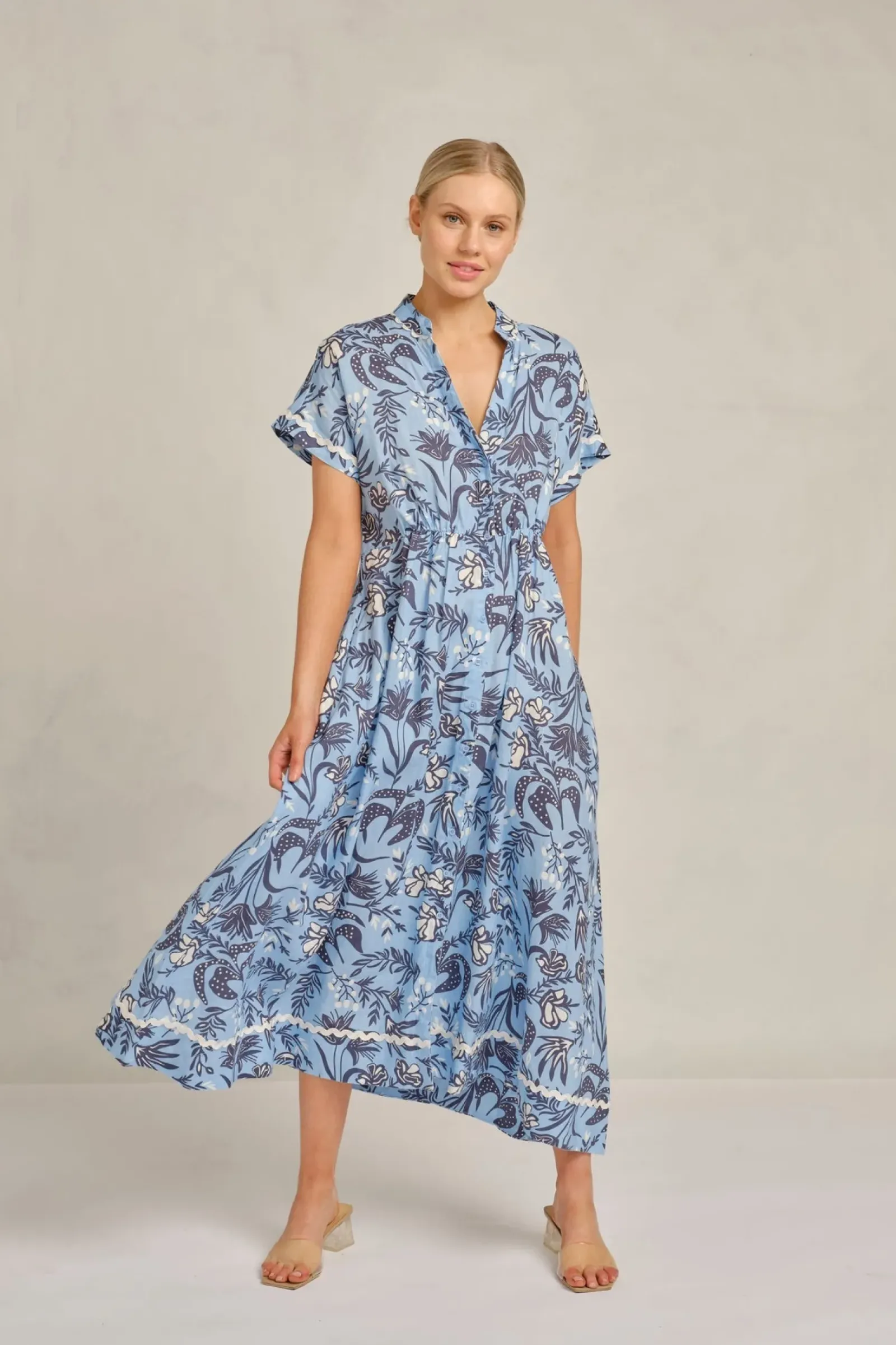 Alessandra Candice Wave Dress Paradise - Cornflower Fashion