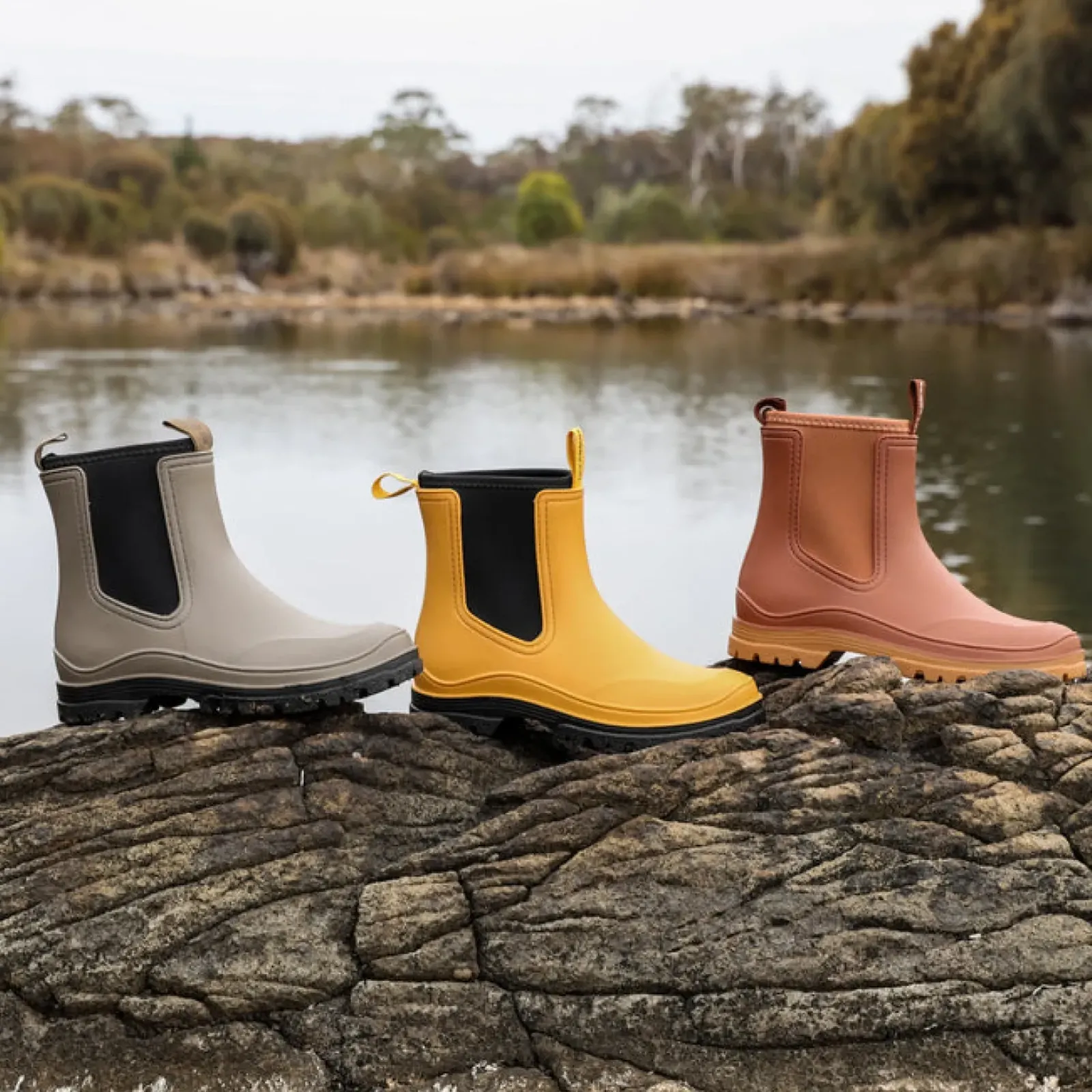 Los Cabos Shoes Los Cabos Amelia Rainboot - Khaki Best