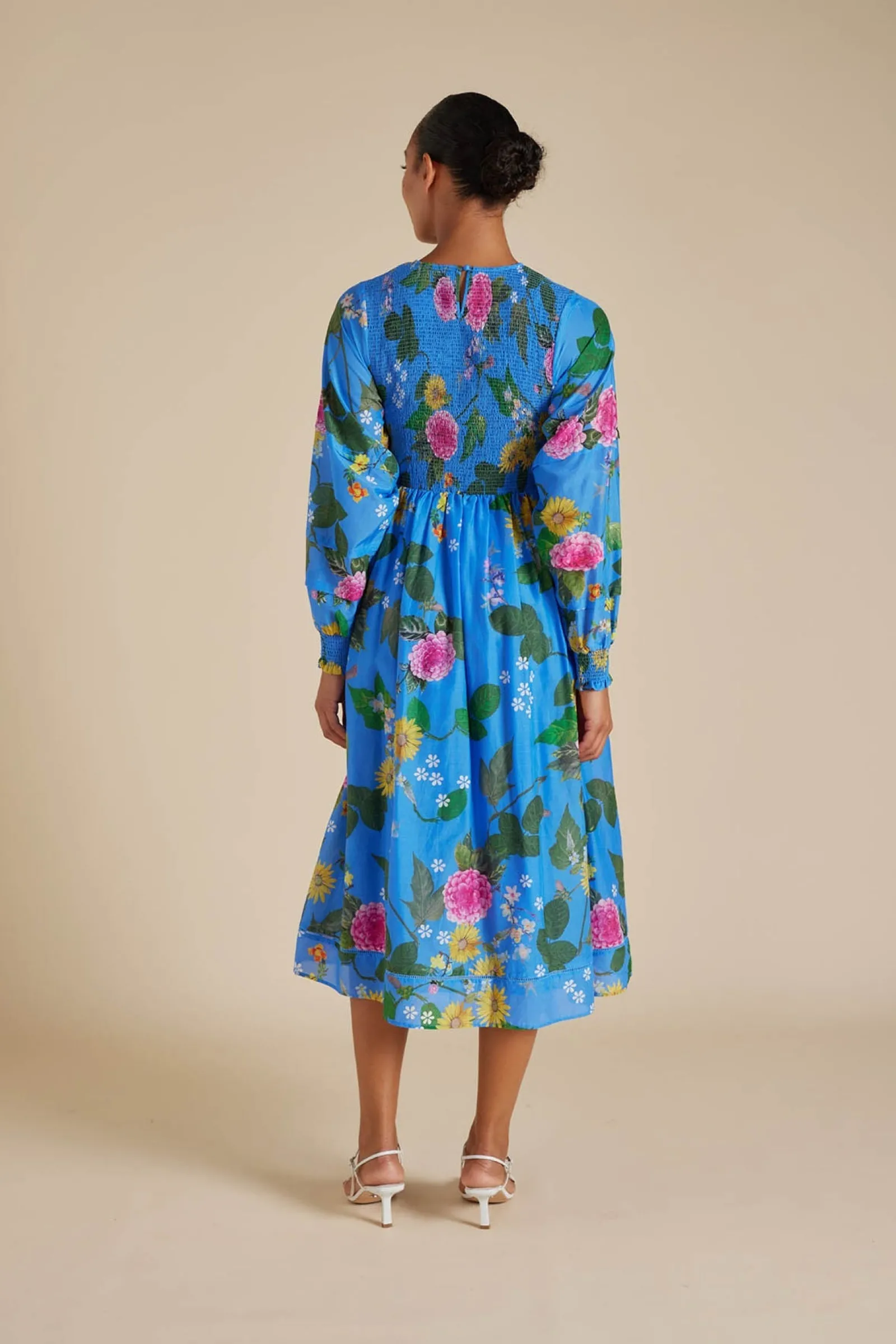 Alessandra Jade Cotton Silk Dress - Periwinkle  Aria Sale