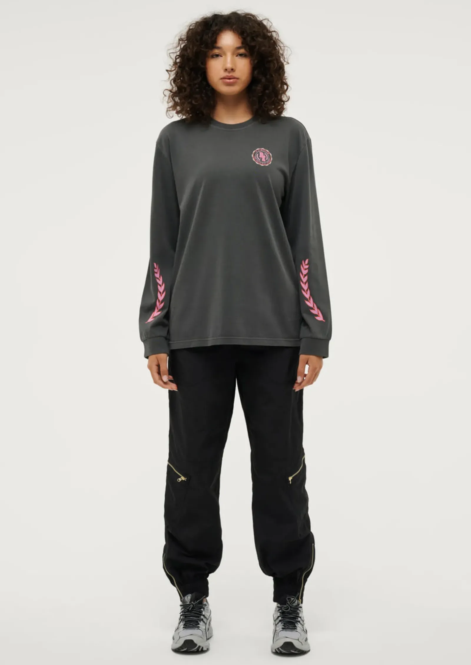 P.E Nation Phoenix Long Sleeve Tee - Washed Dark Shadow Outlet