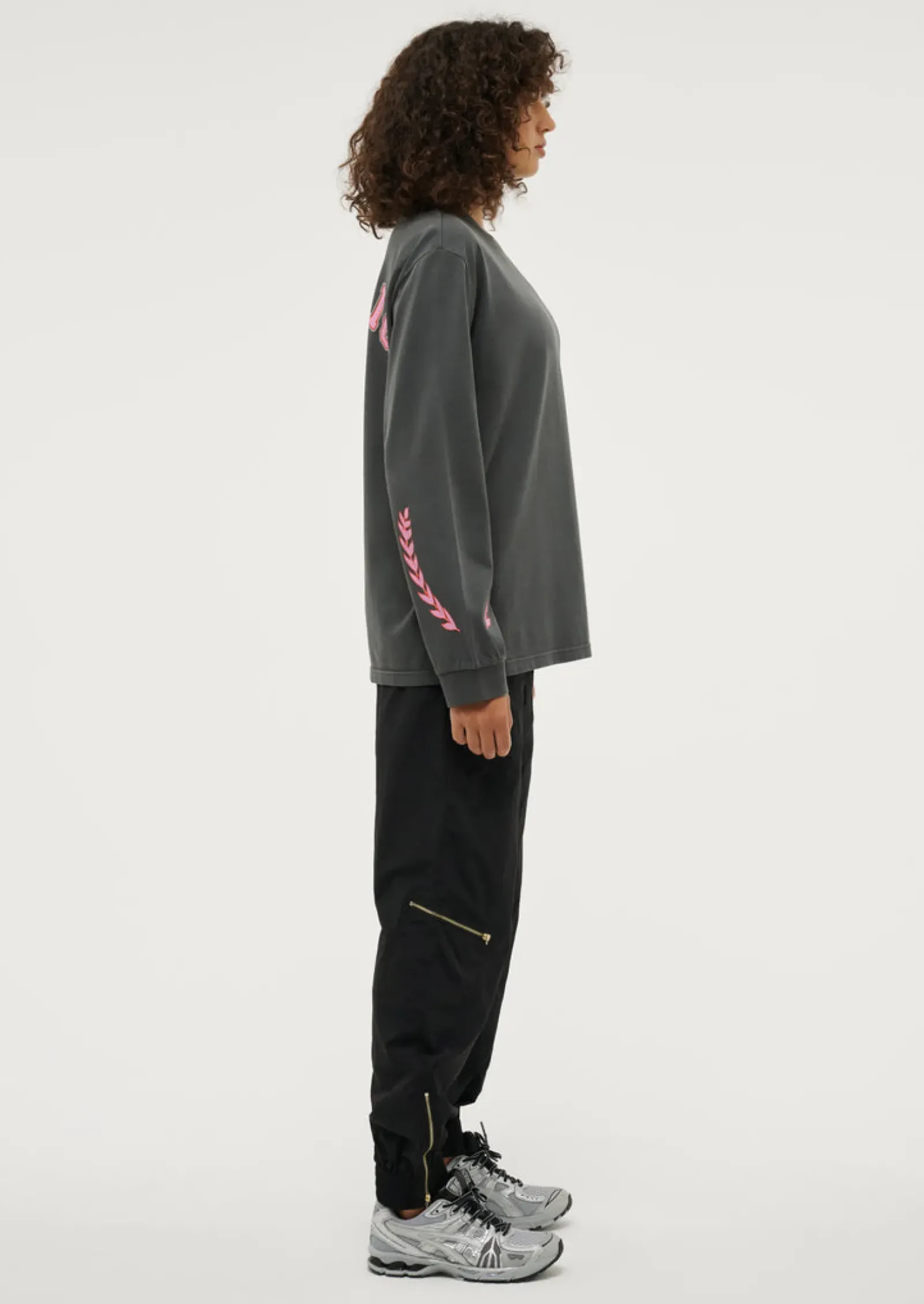 P.E Nation Phoenix Long Sleeve Tee - Washed Dark Shadow Outlet