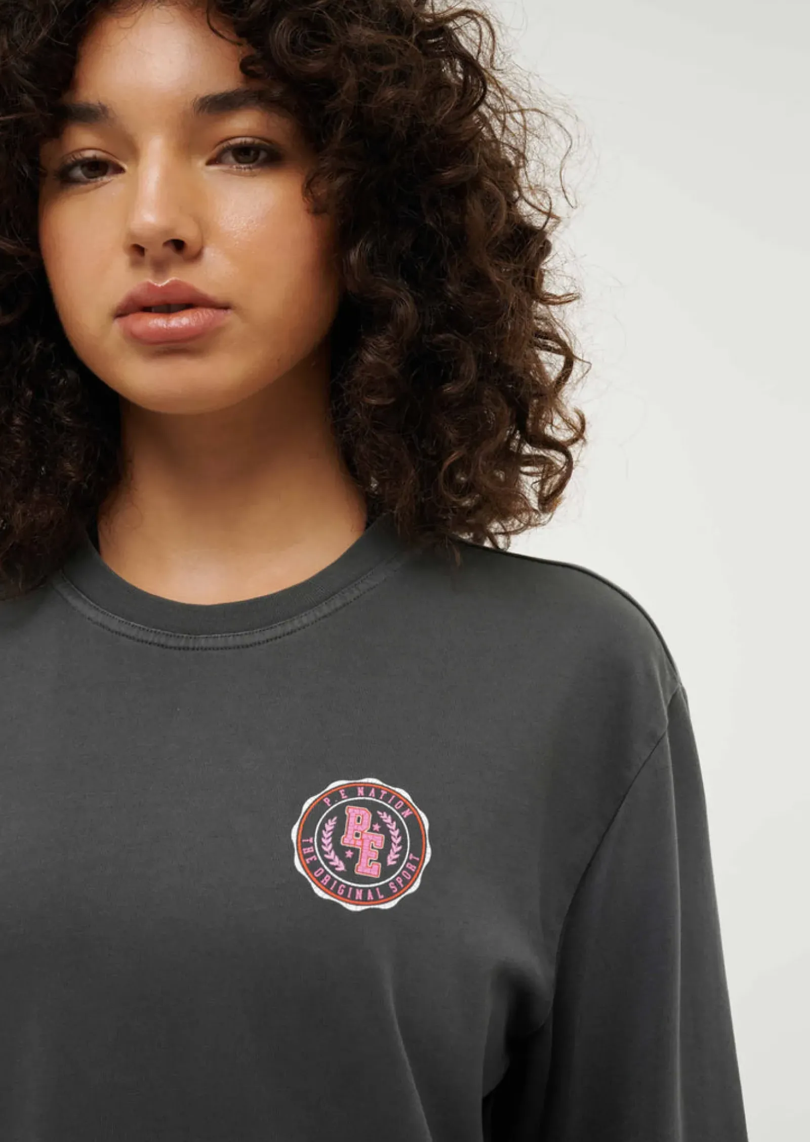 P.E Nation Phoenix Long Sleeve Tee - Washed Dark Shadow Outlet