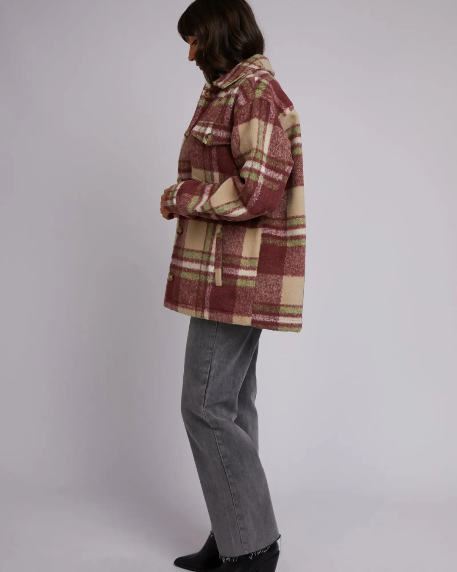 All About Eve Hilary Check Shacket Fashion