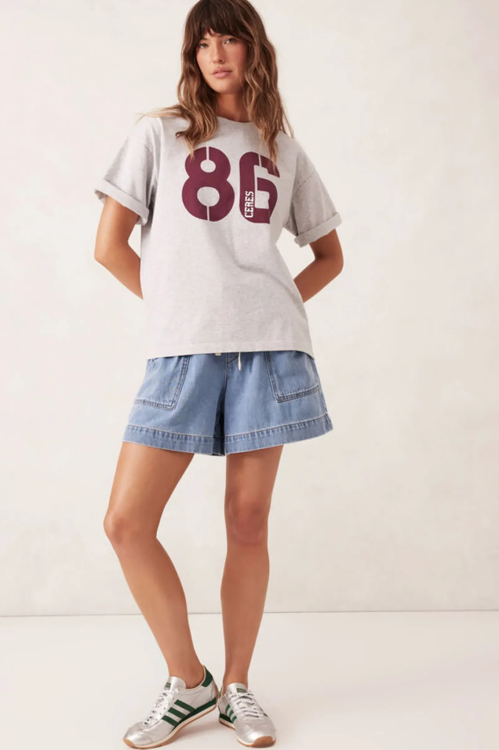 Ceres Life Boyfriend Tee- Cloud Marle/Ceres 86 Hot