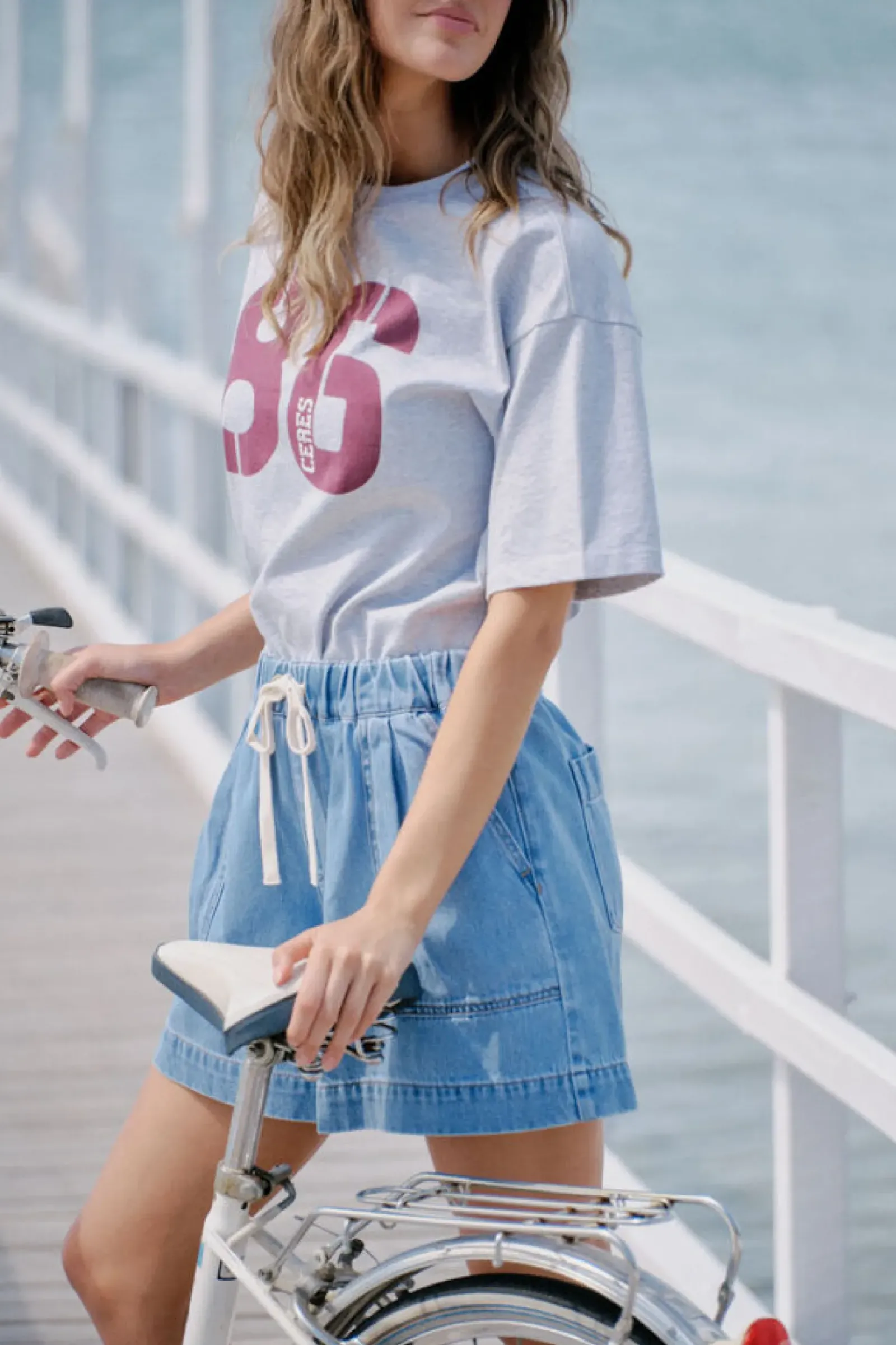 Ceres Life Boyfriend Tee- Cloud Marle/Ceres 86 Hot