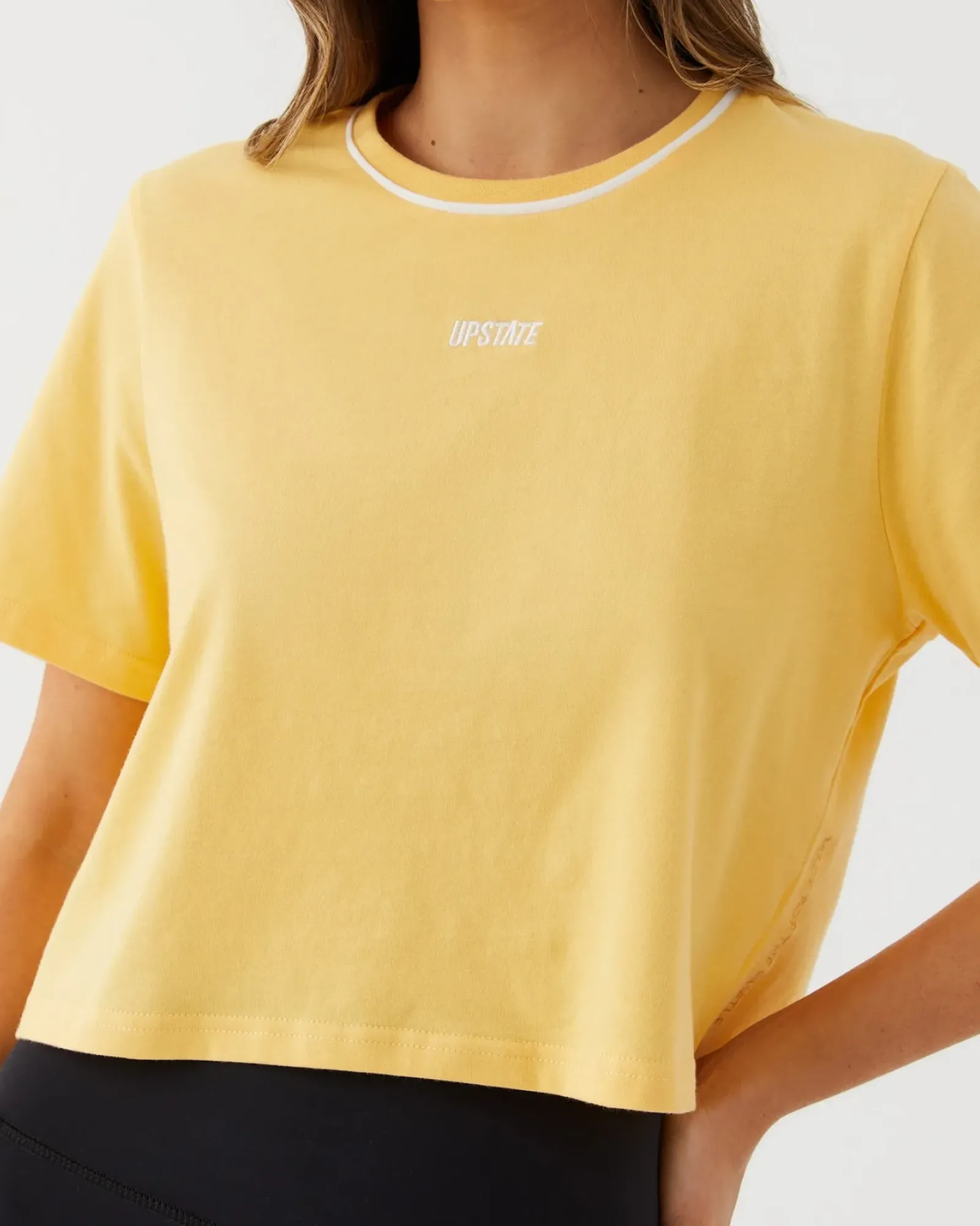 Upstate Evolve Cropped Tee- Pina Colada Clearance