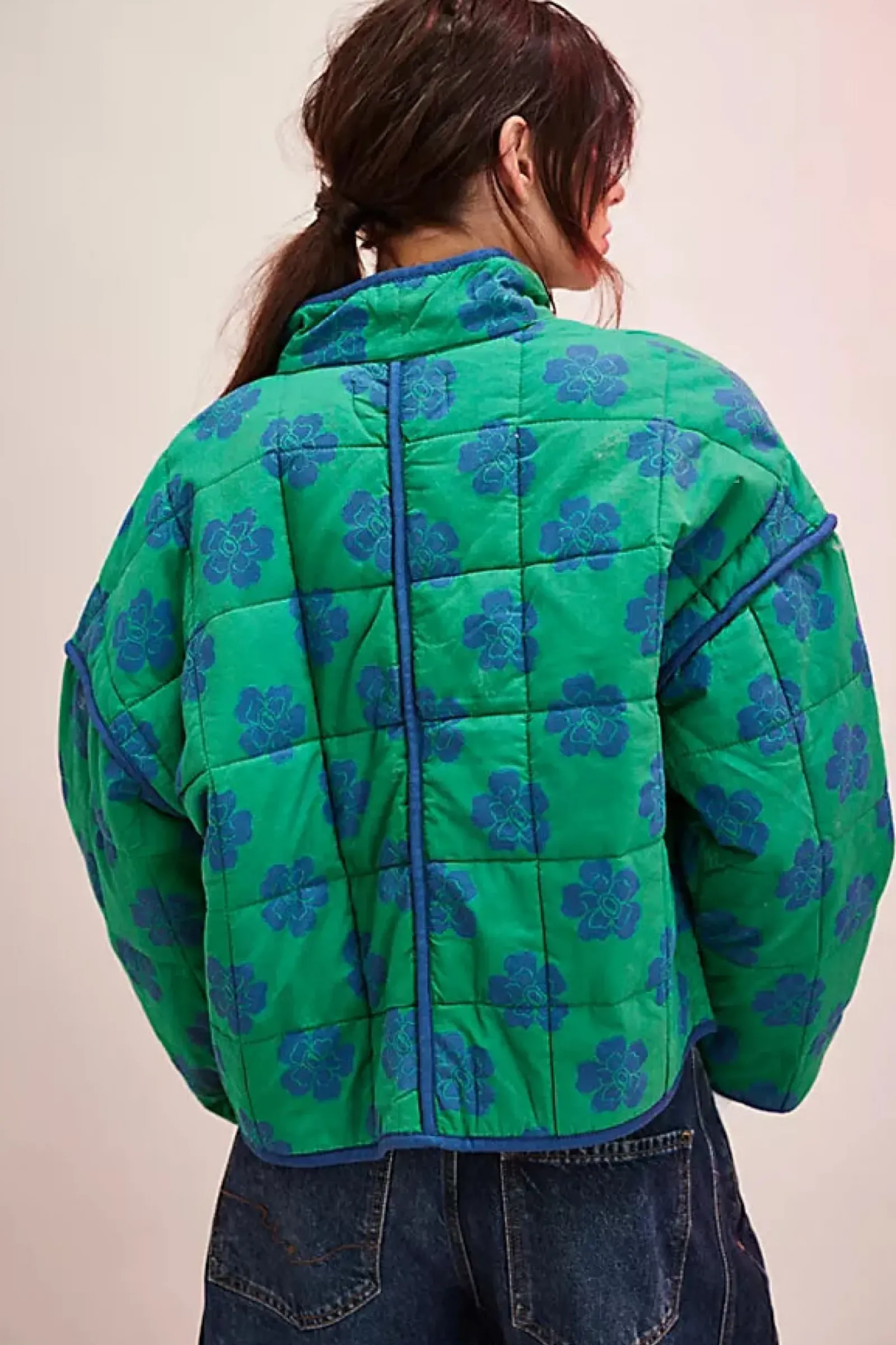 Free People Chloe Jacket - Grass Combo Fashion