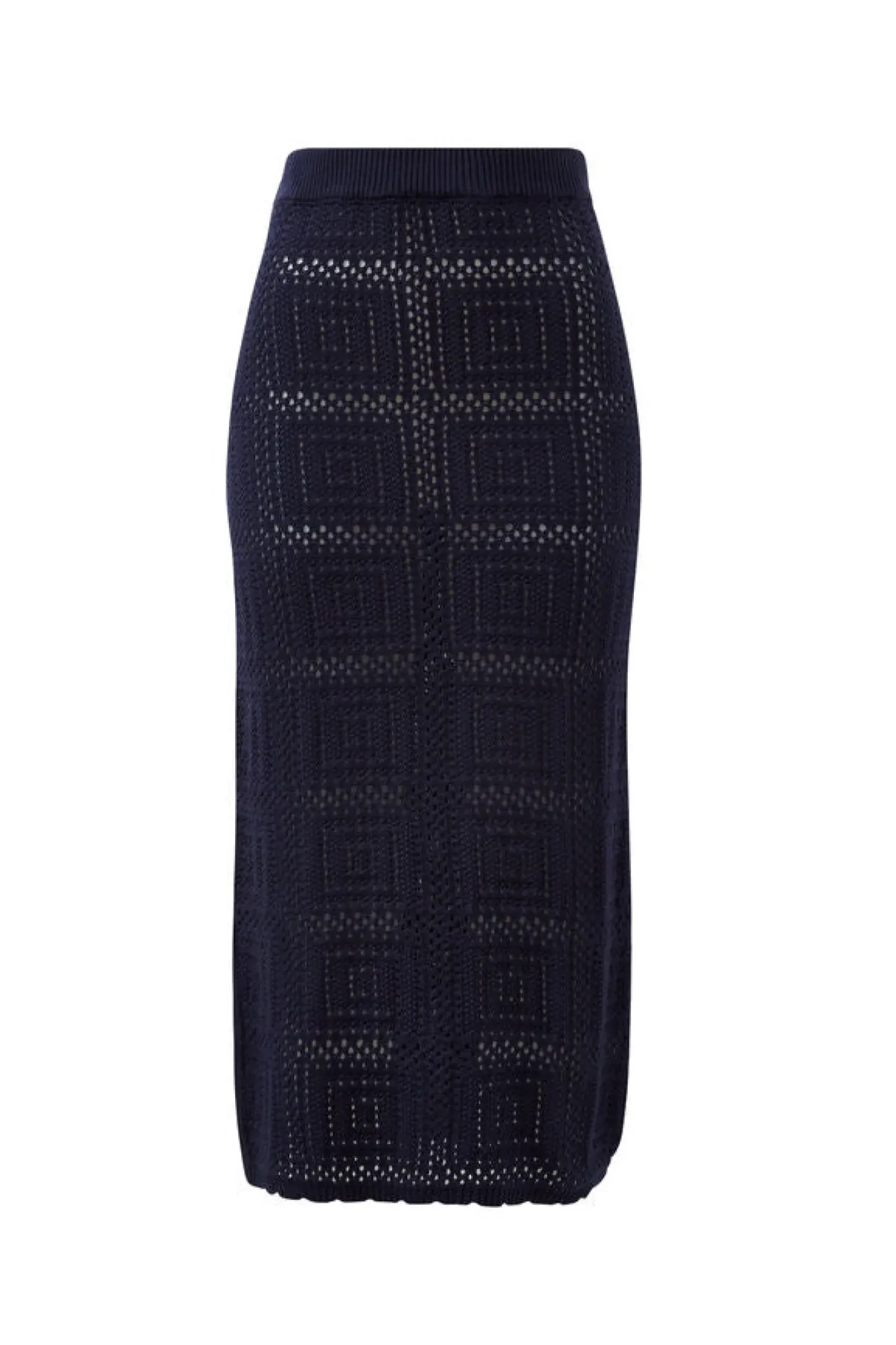 Ceres Life Square Knit Midi Skirt - New Navy Online