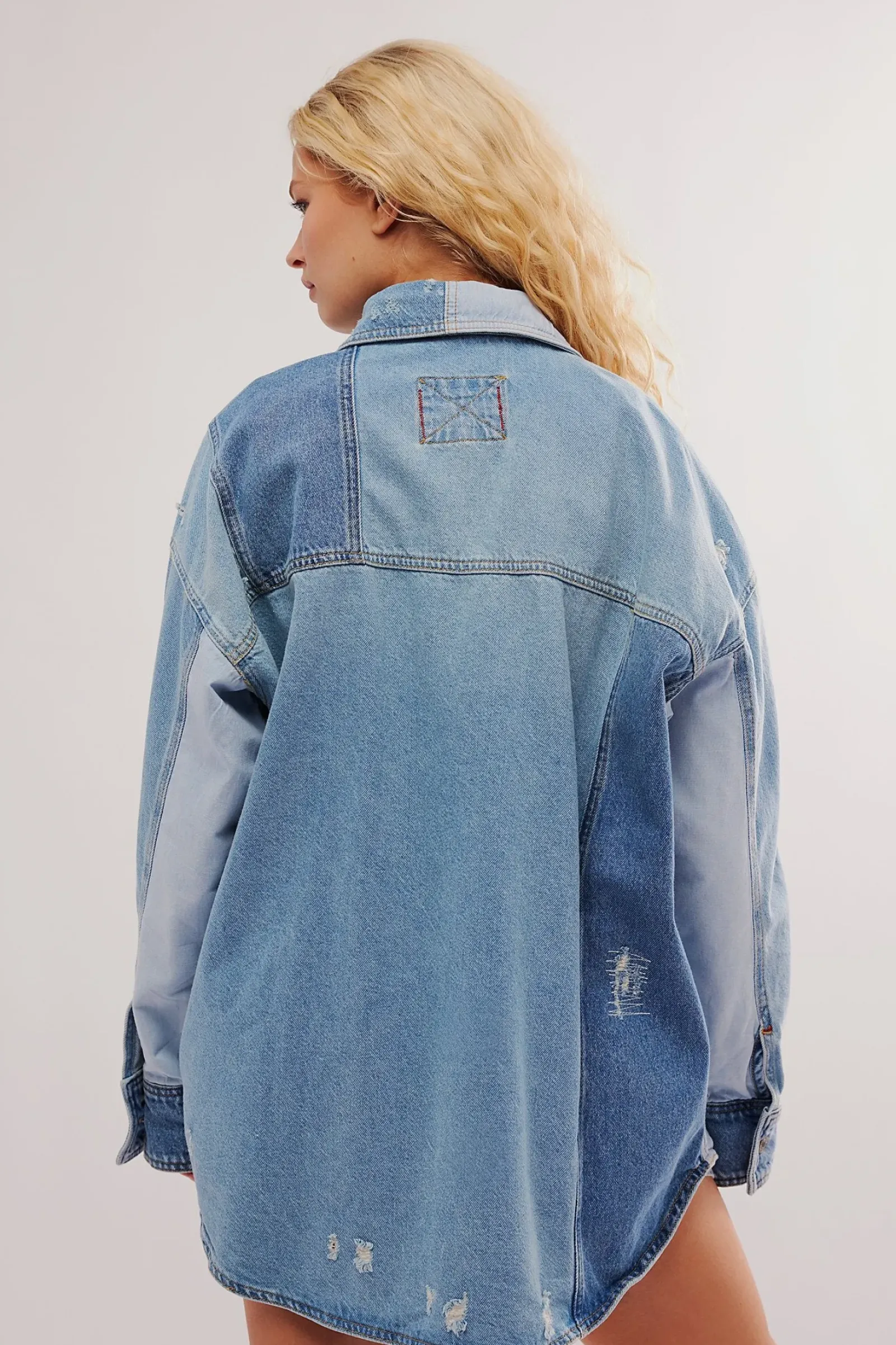 Free People Mountain Roads Shirt - Indigo Mixed Discount