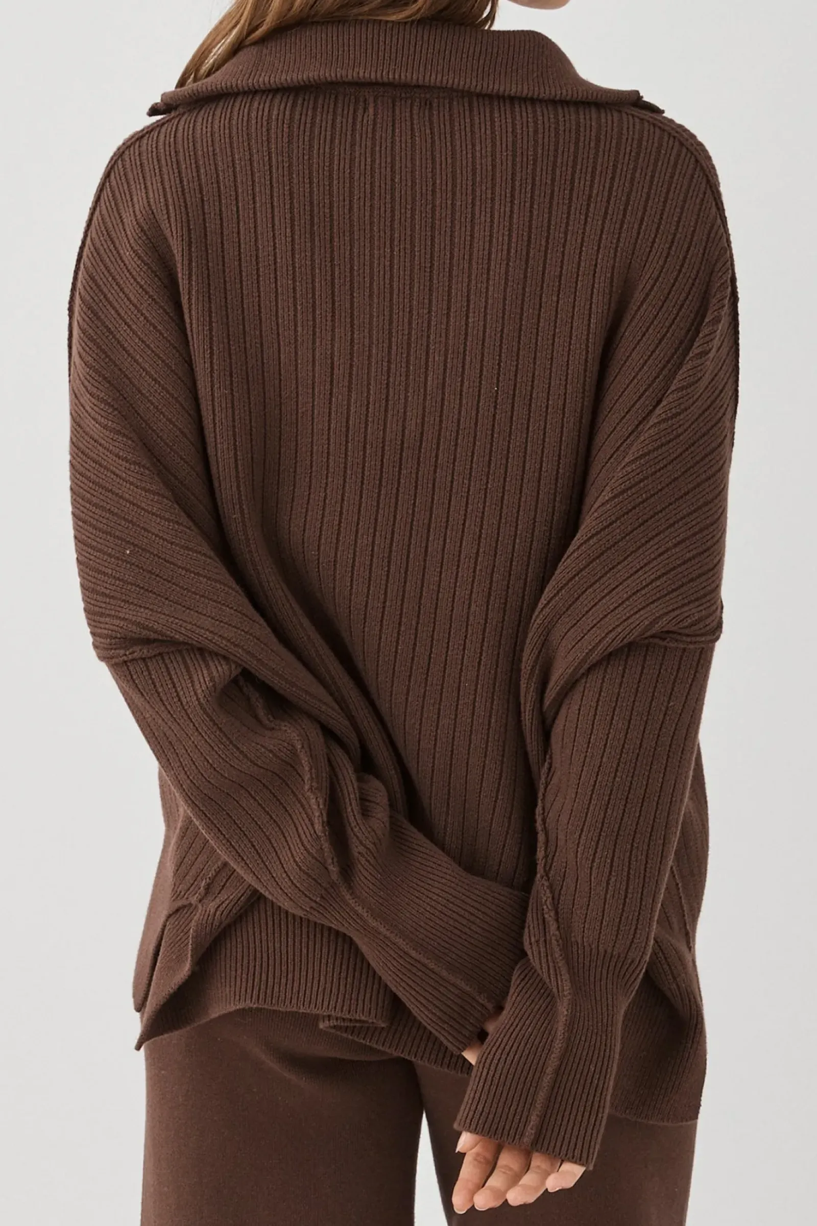 ARCAA Margo Button Up Sweater - Chocolate Clearance