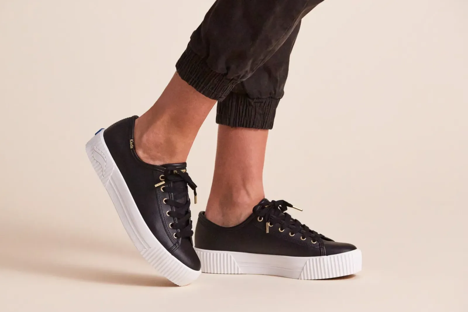 Keds Triple Kick Amp Leather- Black Discount
