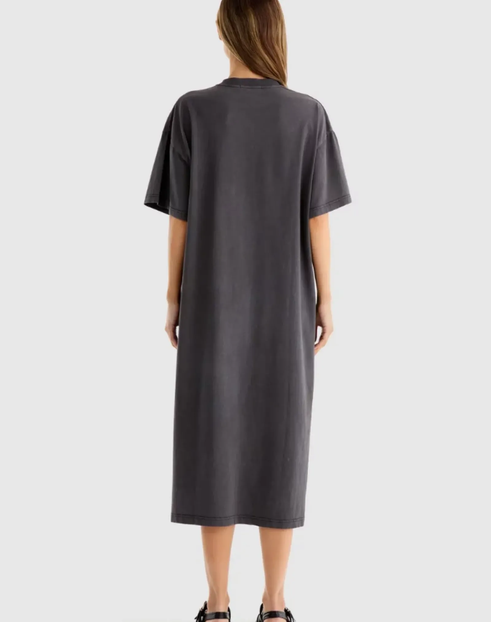 Ena Pelly World Tour Tee Dress - Faded Black Hot